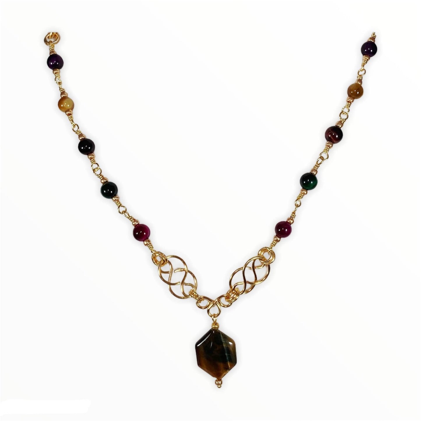 Necklace Tigers Eye Necklace Jewelz Galore Tigers Eye Necklace | Jewelz Galore | Artisan Jewellery Cambridge UK