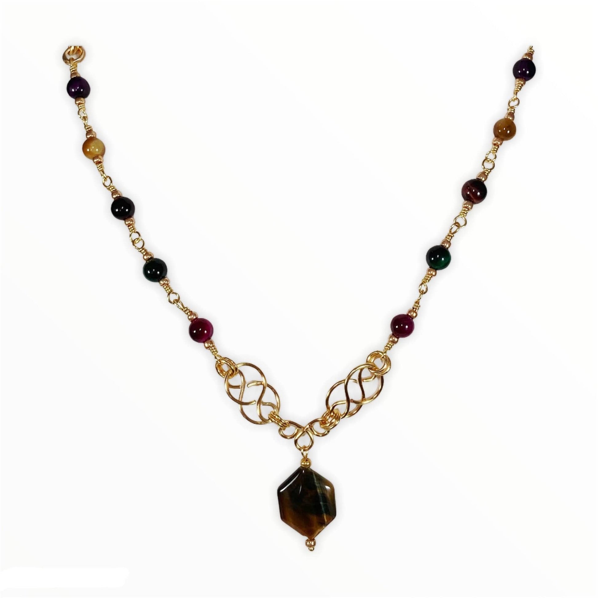 Necklace Tigers Eye Necklace Jewelz Galore Tigers Eye Necklace | Jewelz Galore | Artisan Jewellery Cambridge UK