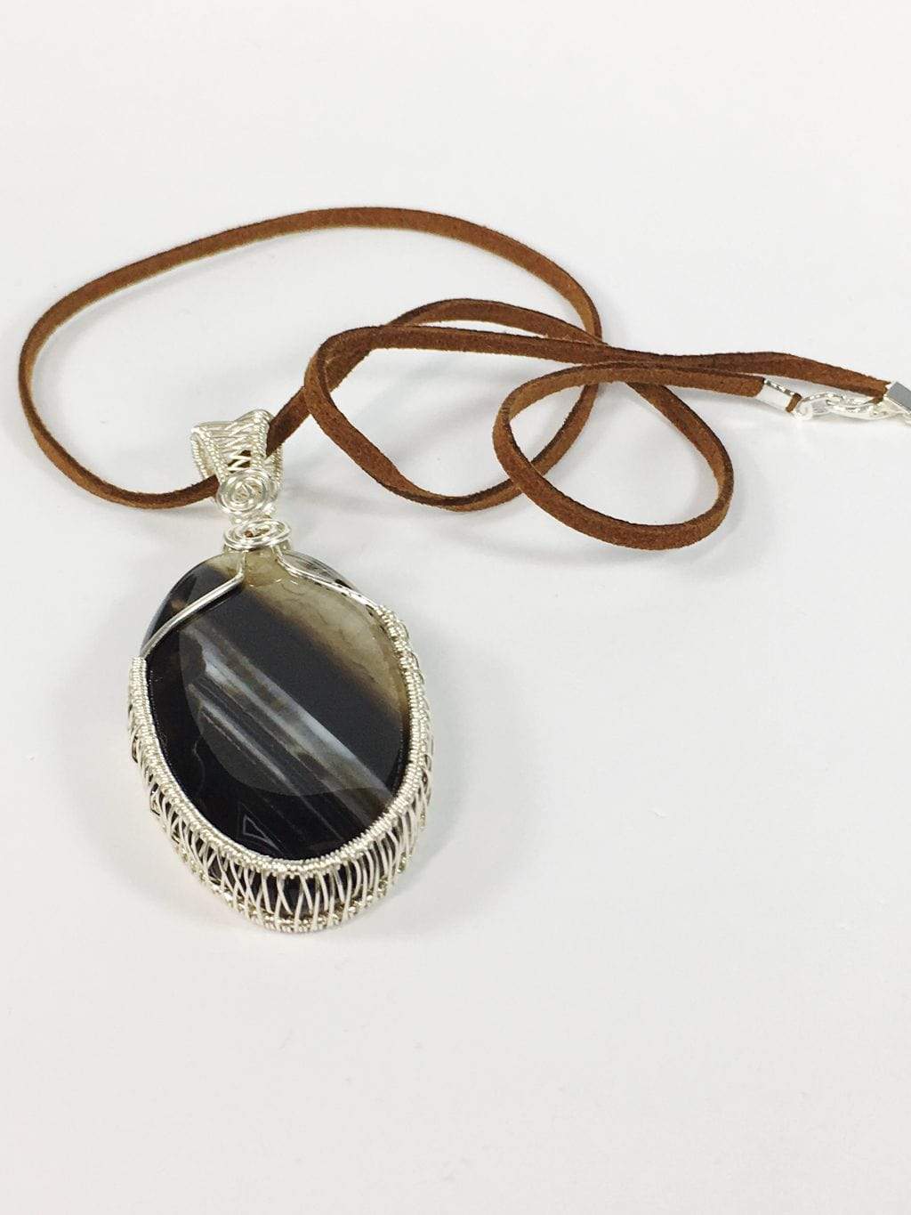 Necklace Wire Wrapped Large Brown Onyx Pendant Jewelz Galore Brown Onyx Pendant | Jewelz Galore | Jewellery