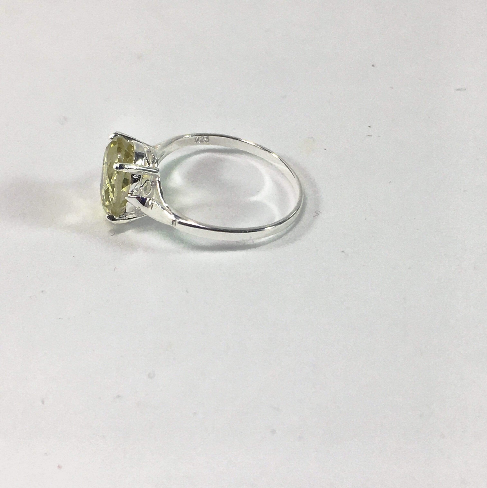 Ring Lemon Quartz Brilliant Cut Ring Jewelz Galore Ladies Lemon Quartz Ring | Jewelz Galore | Handmade Jewellery Online