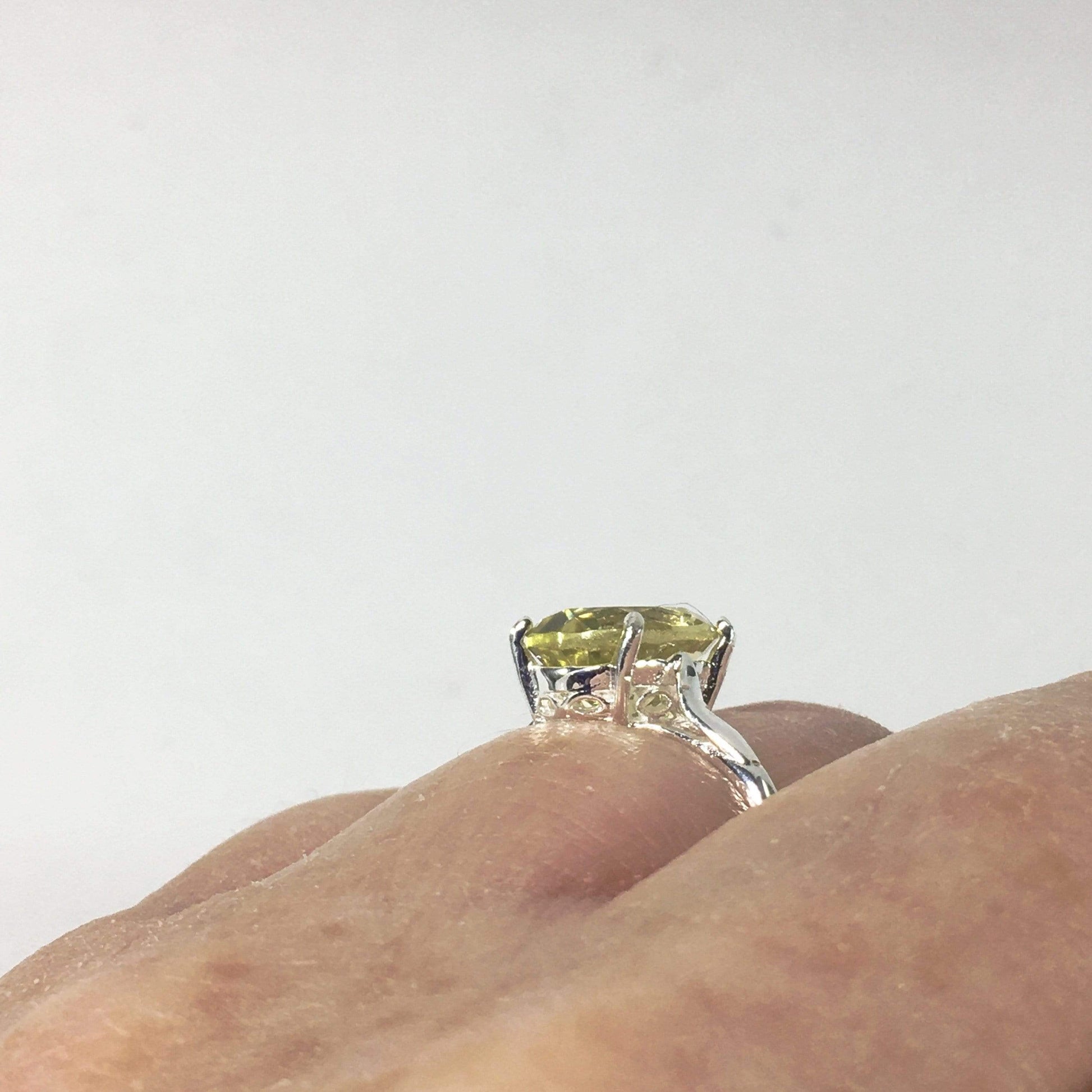 Ring Lemon Quartz Brilliant Cut Ring Jewelz Galore Ladies Lemon Quartz Ring | Jewelz Galore | Handmade Jewellery Online