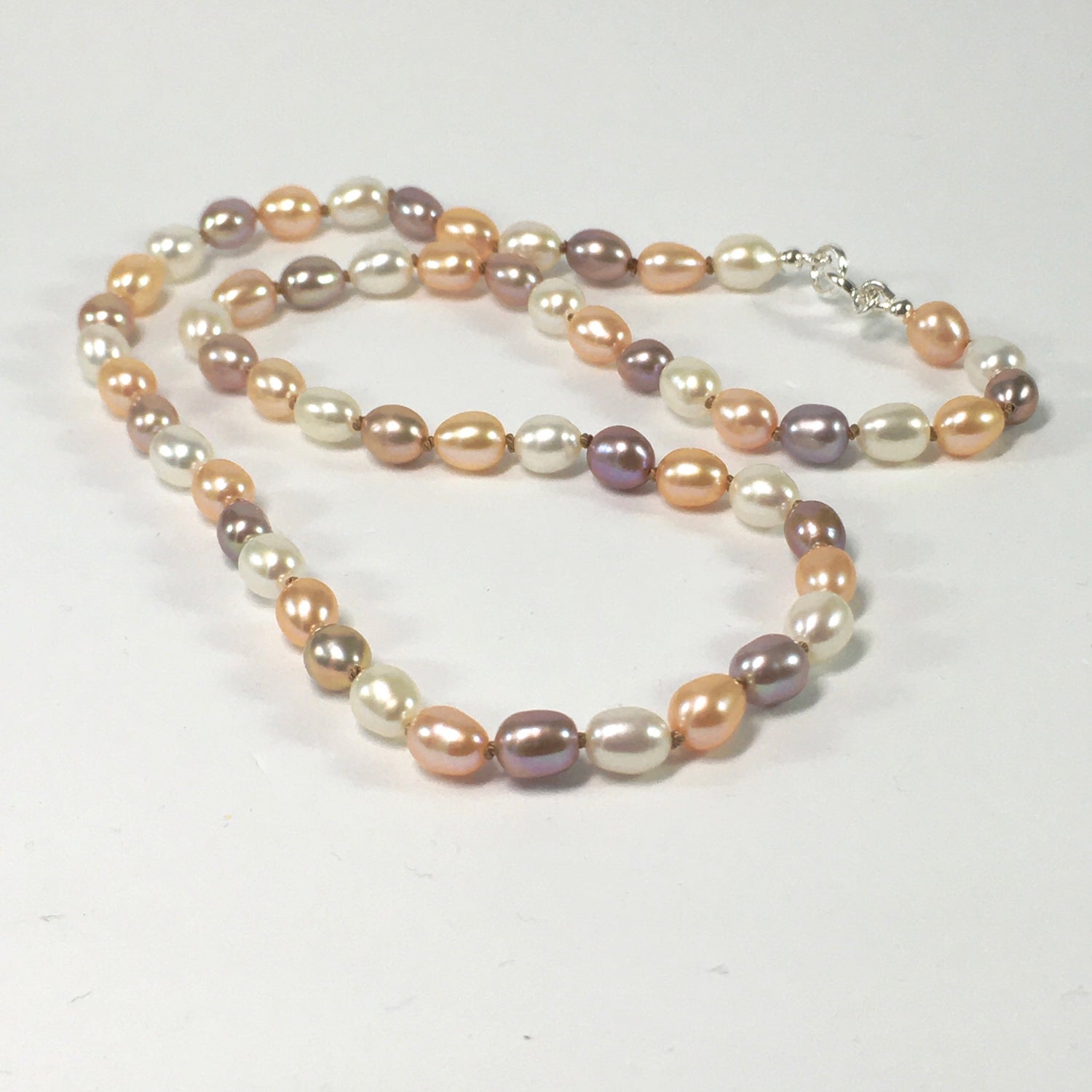 Handmade Knotted Pearl Necklace | Bridal Collection | Jewelz Galore 