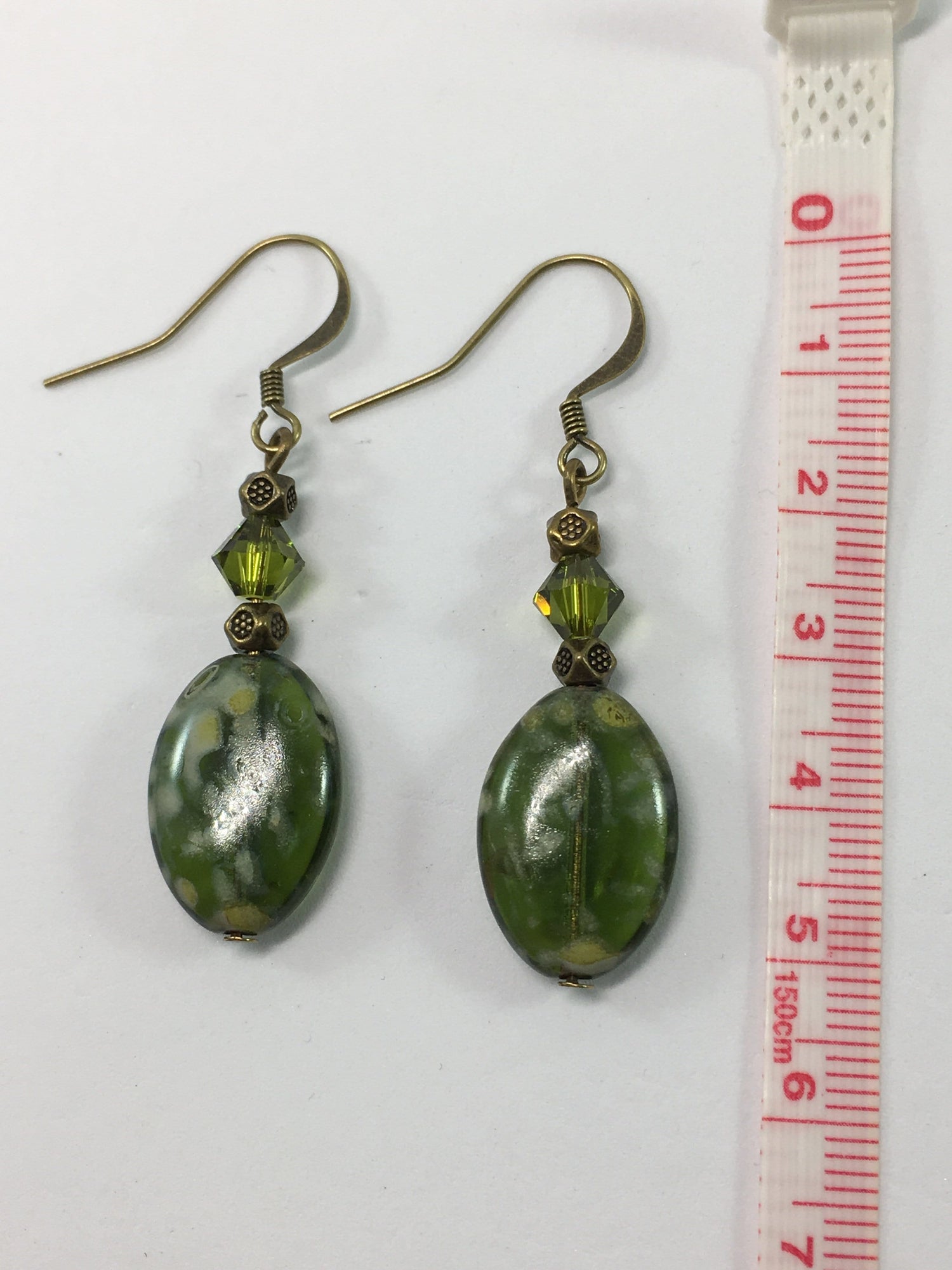 Olive Picasso Drop Earrings