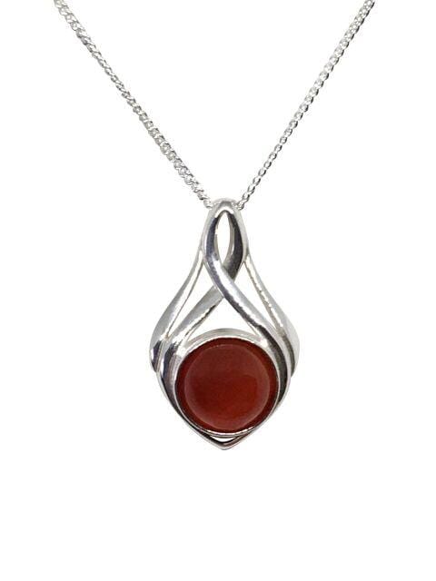 Handmade Celtic Gemstone Sterling Silver Necklace
