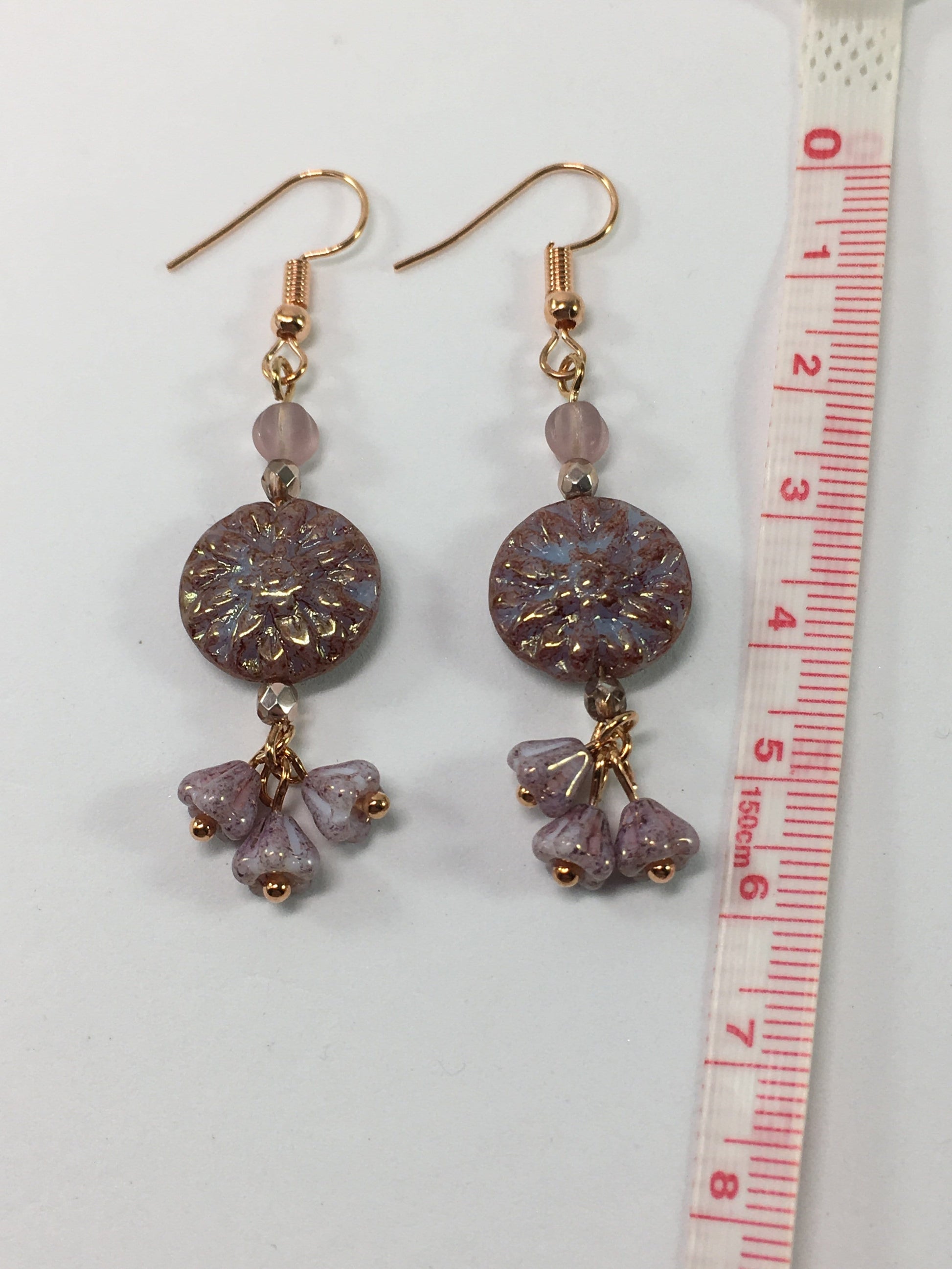 Earrings Blush Flower Earrings Jewelz Galore Czech Glass Flower Earrings | Jewelz Galore | Handmade Jewellery