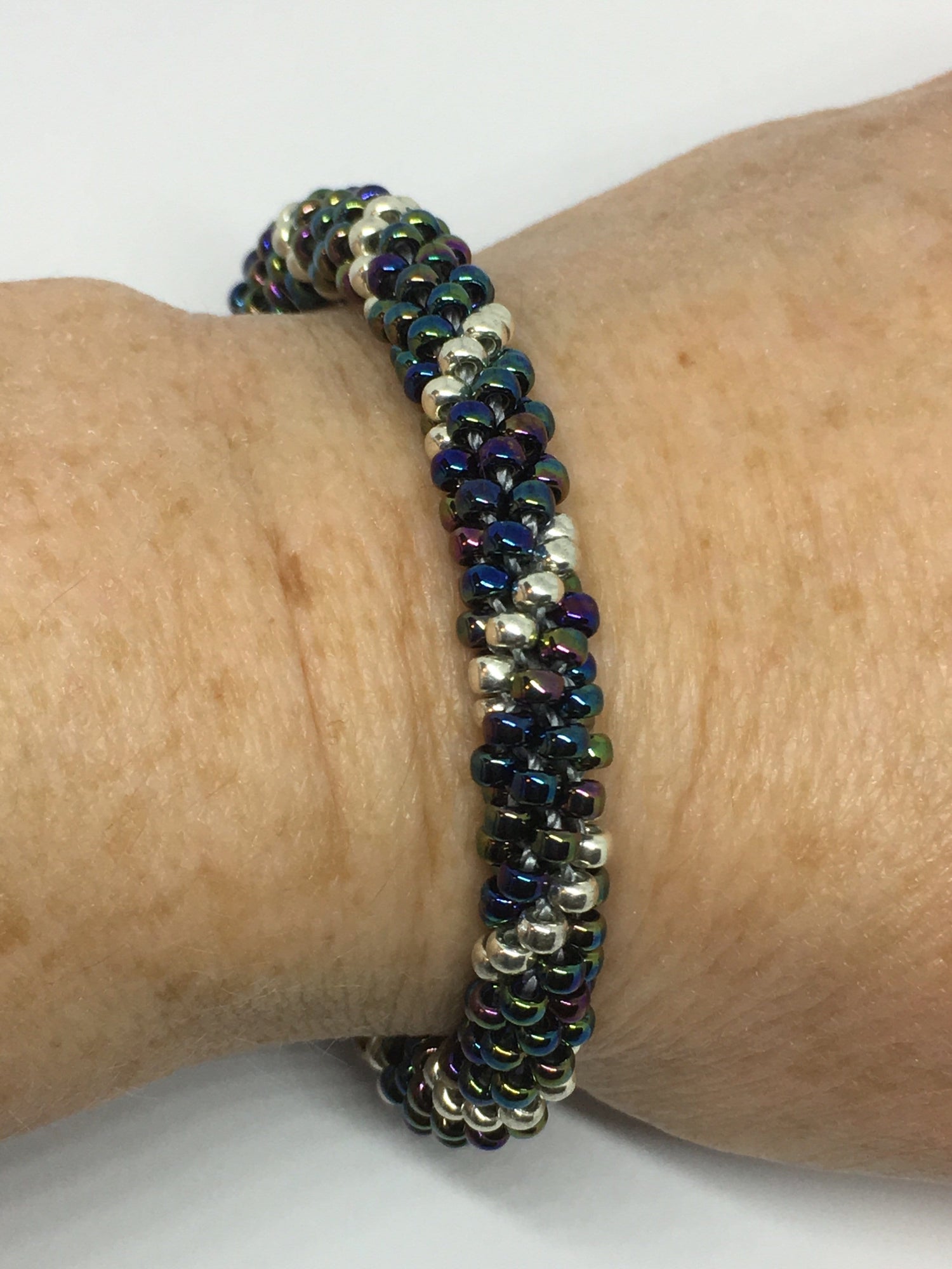Handmade Beaded Kumihimo Bracelet