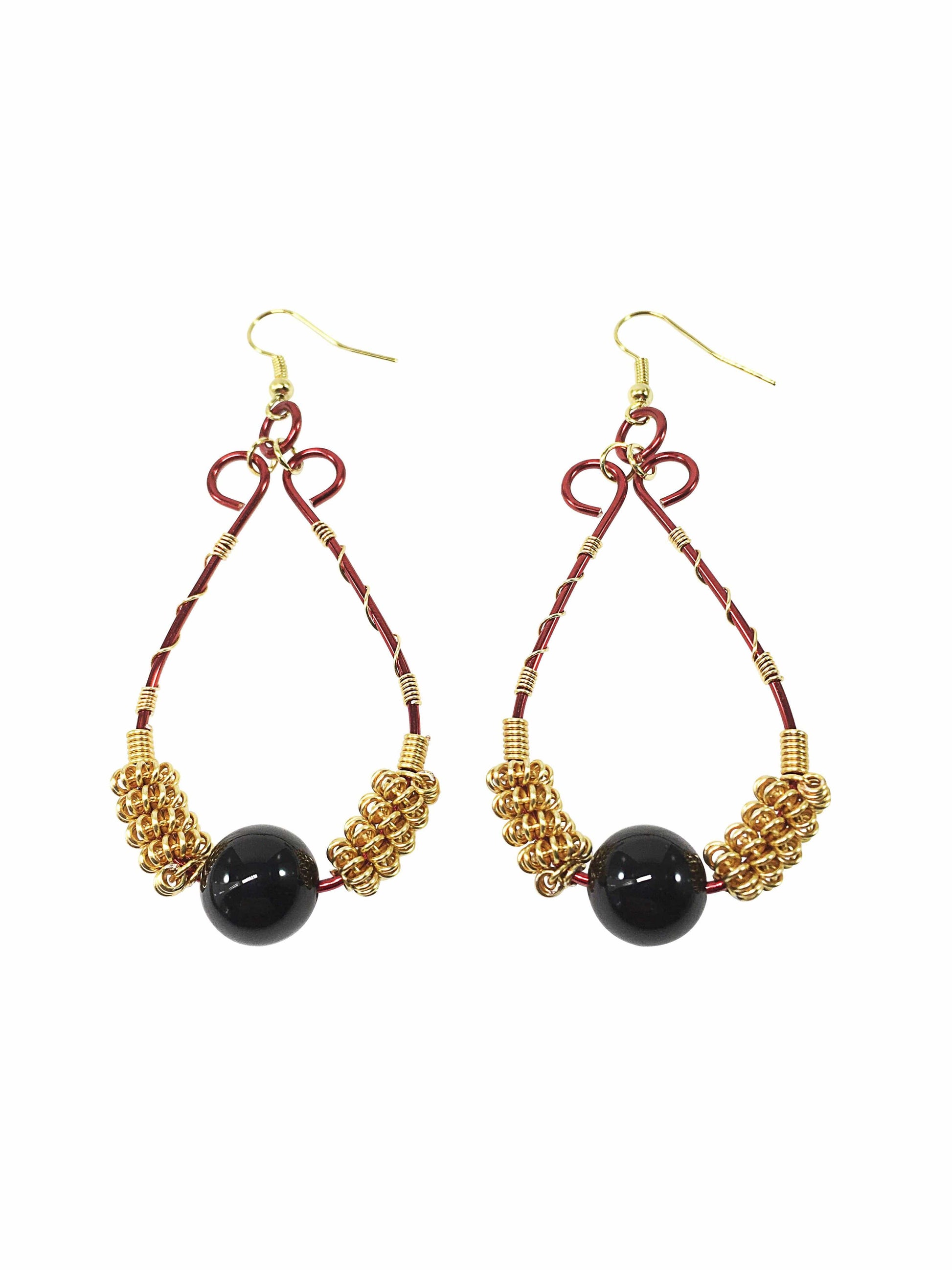 Earrings Agate Coiled Earrings Jewelz Galore Black Agate Gemstone Earrings | Jewelz Galore | Jewellery In Cambridge