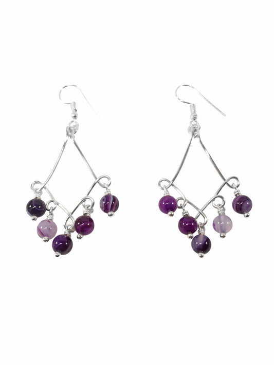 Earrings Purple Chandelier Earrings Jewelz Galore