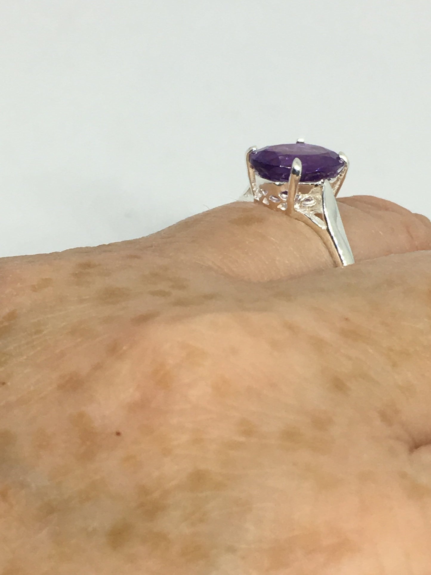 Ring Oval Faceted Amethyst And Sterling Silver Ring Jewelz Galore Ladies Oval Amethyst Ring | Jewelz Galore | Silver Jewellery Online