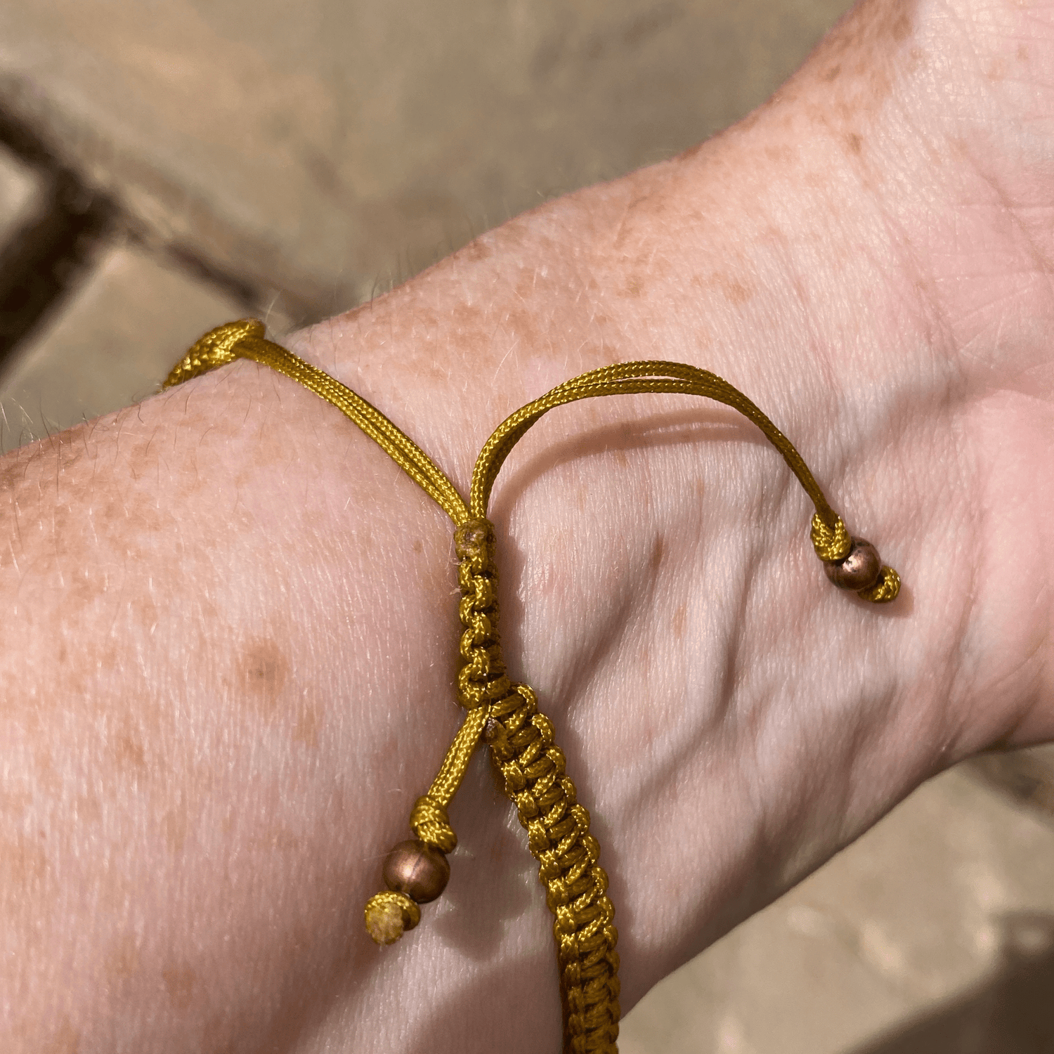 Handmade Adjustable Czech Beaded Macrame Bracelet