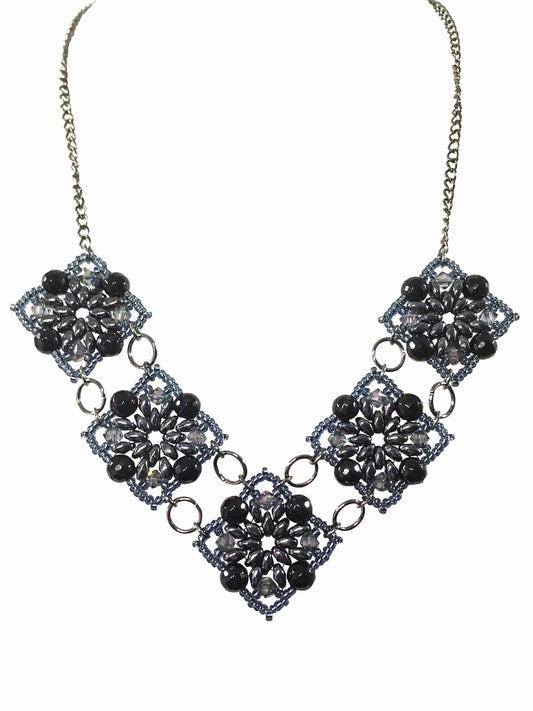 Necklace After Dark Necklace Jewelz Galore Beaded Black Agate Necklace | Jewelz Galore | Handmade Jewellery 