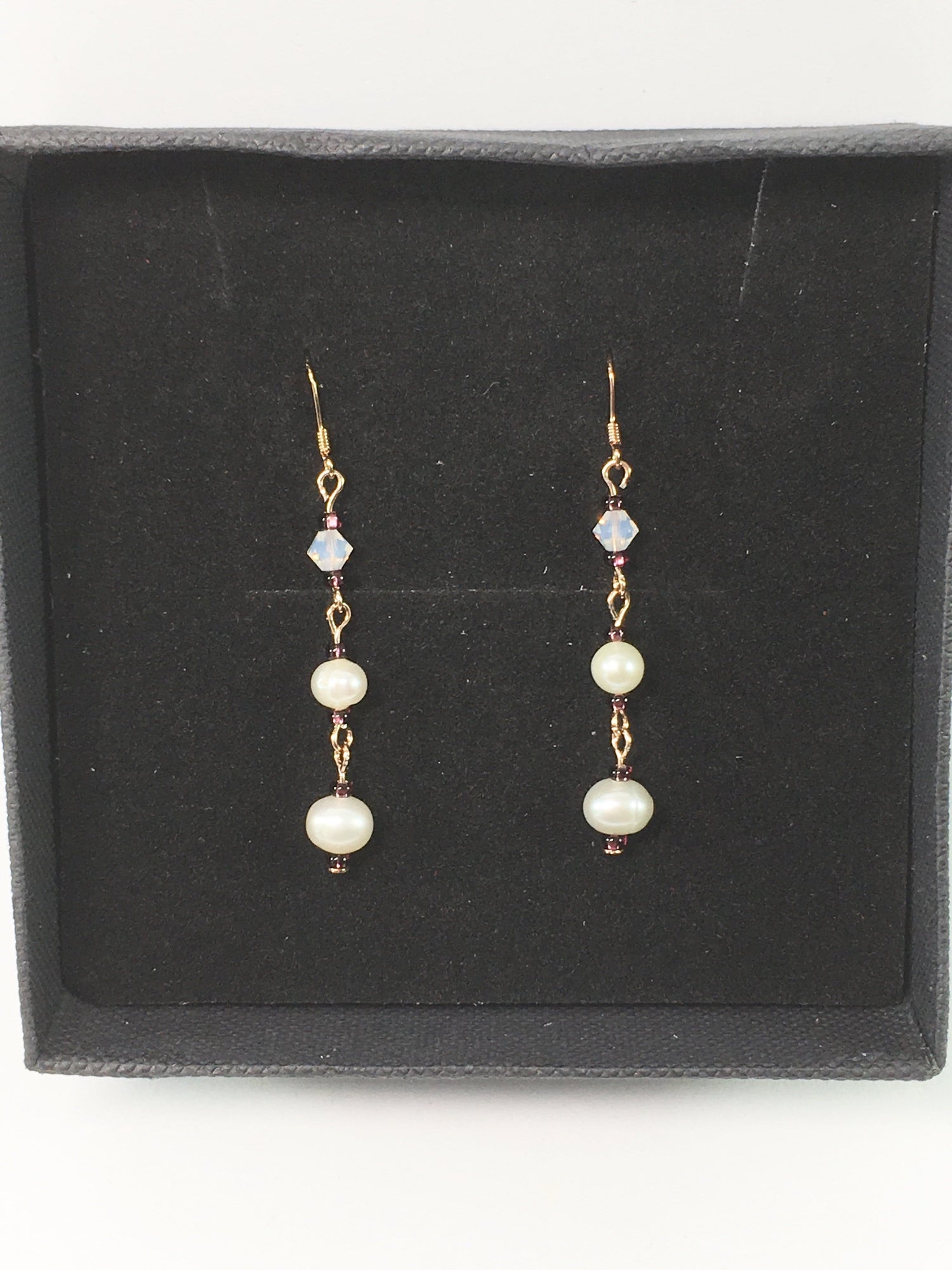 Sterling Silver Pearl Bridal Earrings