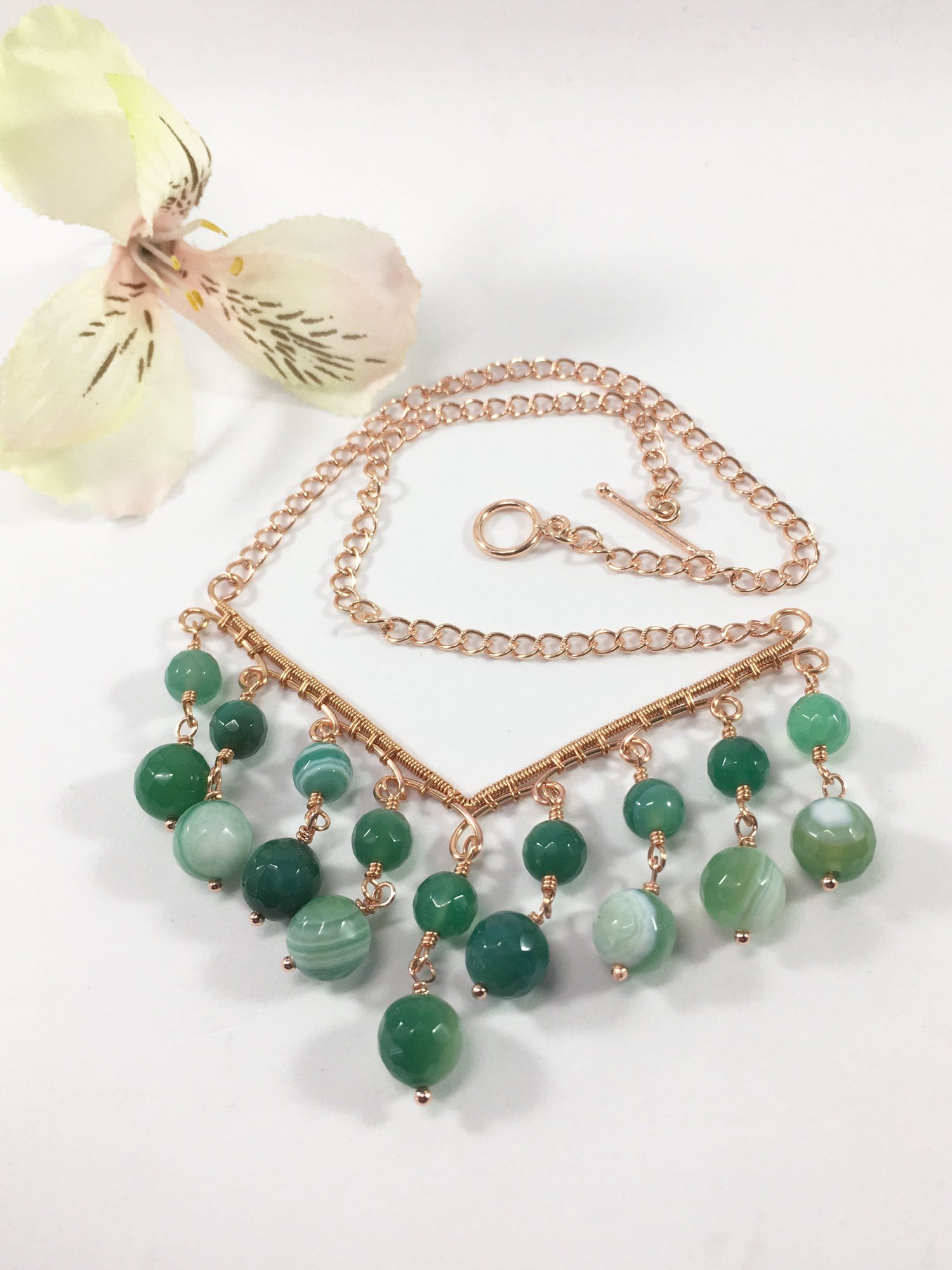 Agate Chandelier Necklace
