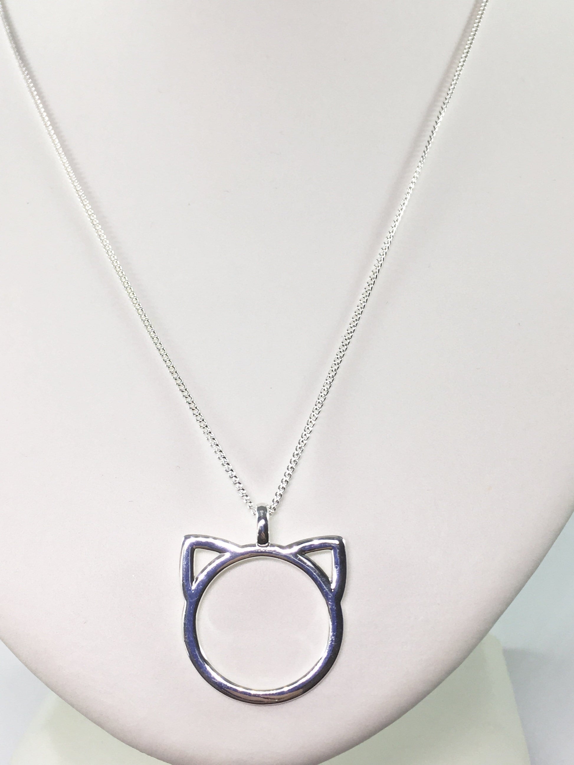 Necklace Sterling Silver Cat Pendant Jewelz Galore