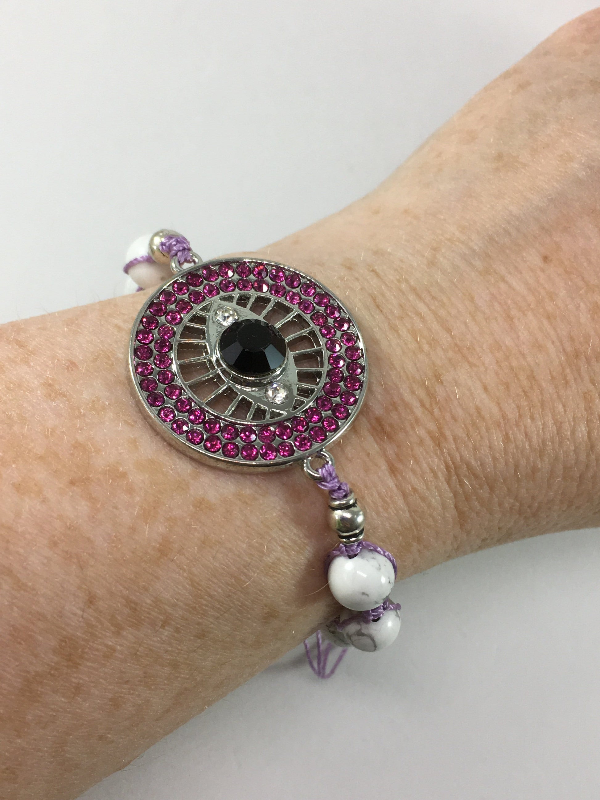 Bracelet Howlite Eye Bracelet Jewelz Galore Howlite Gemstone Eye Macrame Bracelet | Jewelz Galore | Jewellery