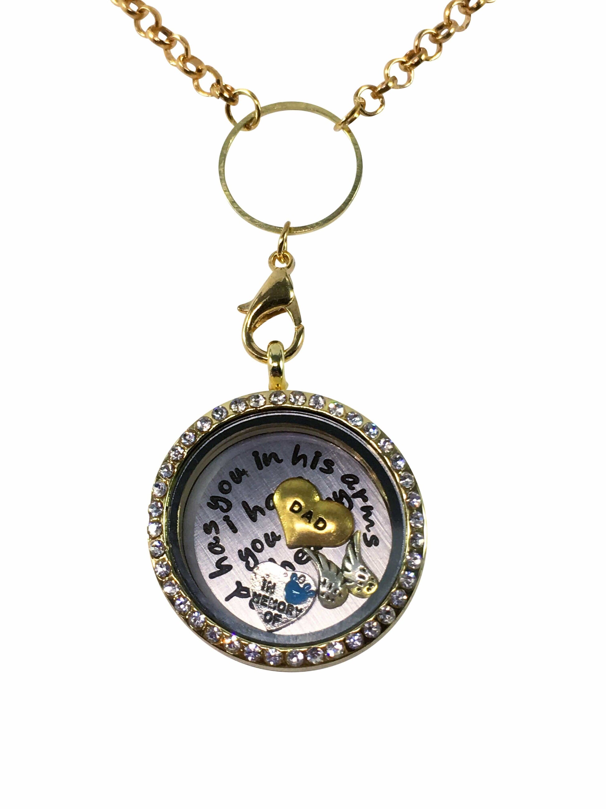 Dad Memorial Locket Necklace Jewelz Galore