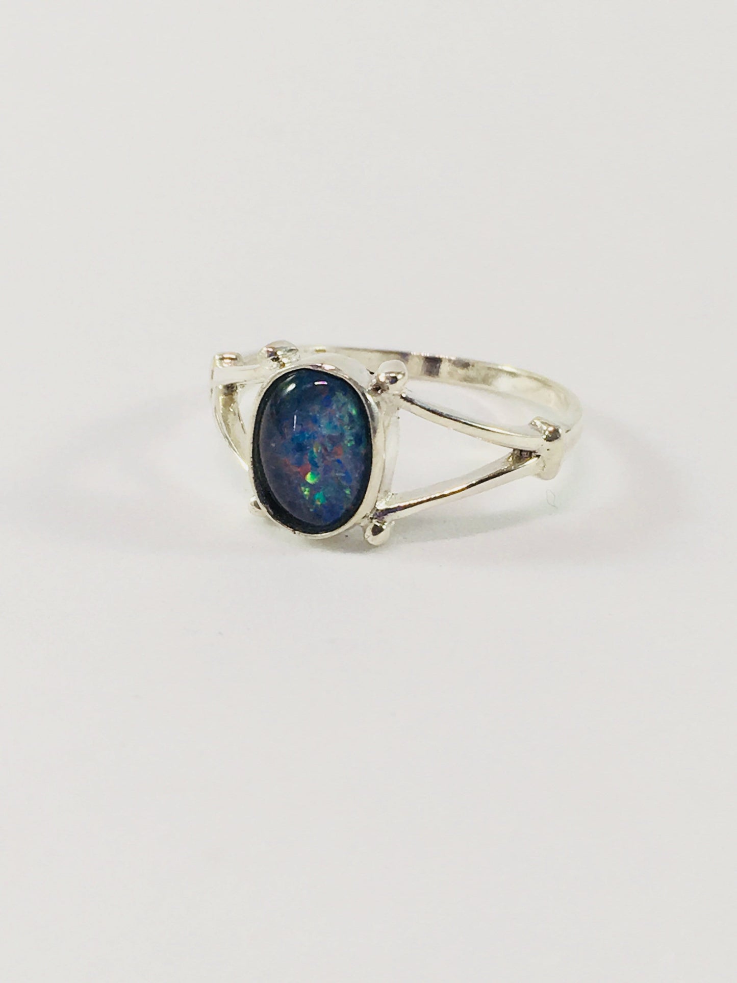 Opal And Sterling Silver Ring