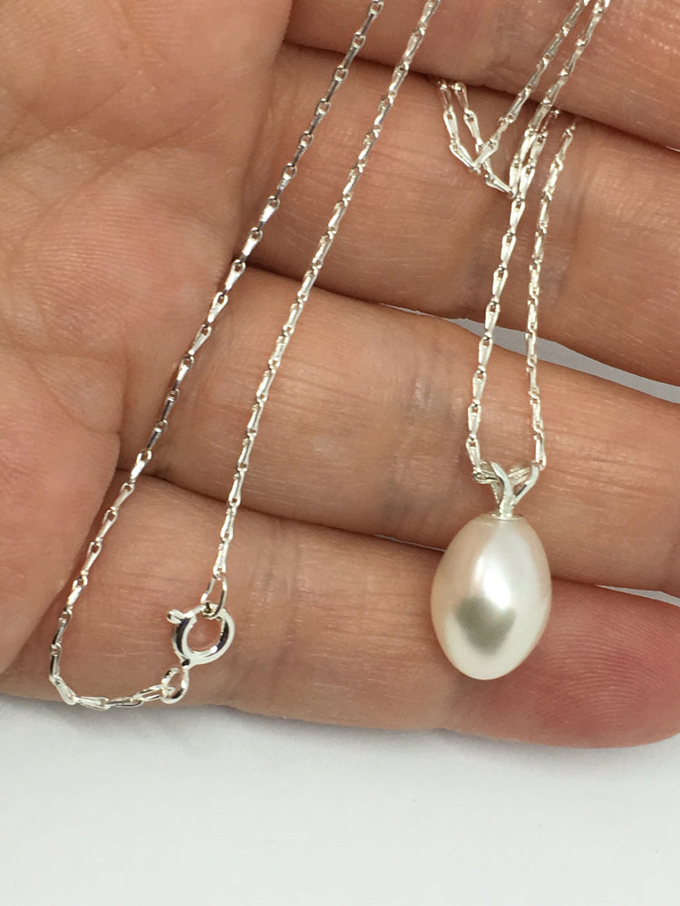 Sterling Silver And Cultured Pearl Necklace