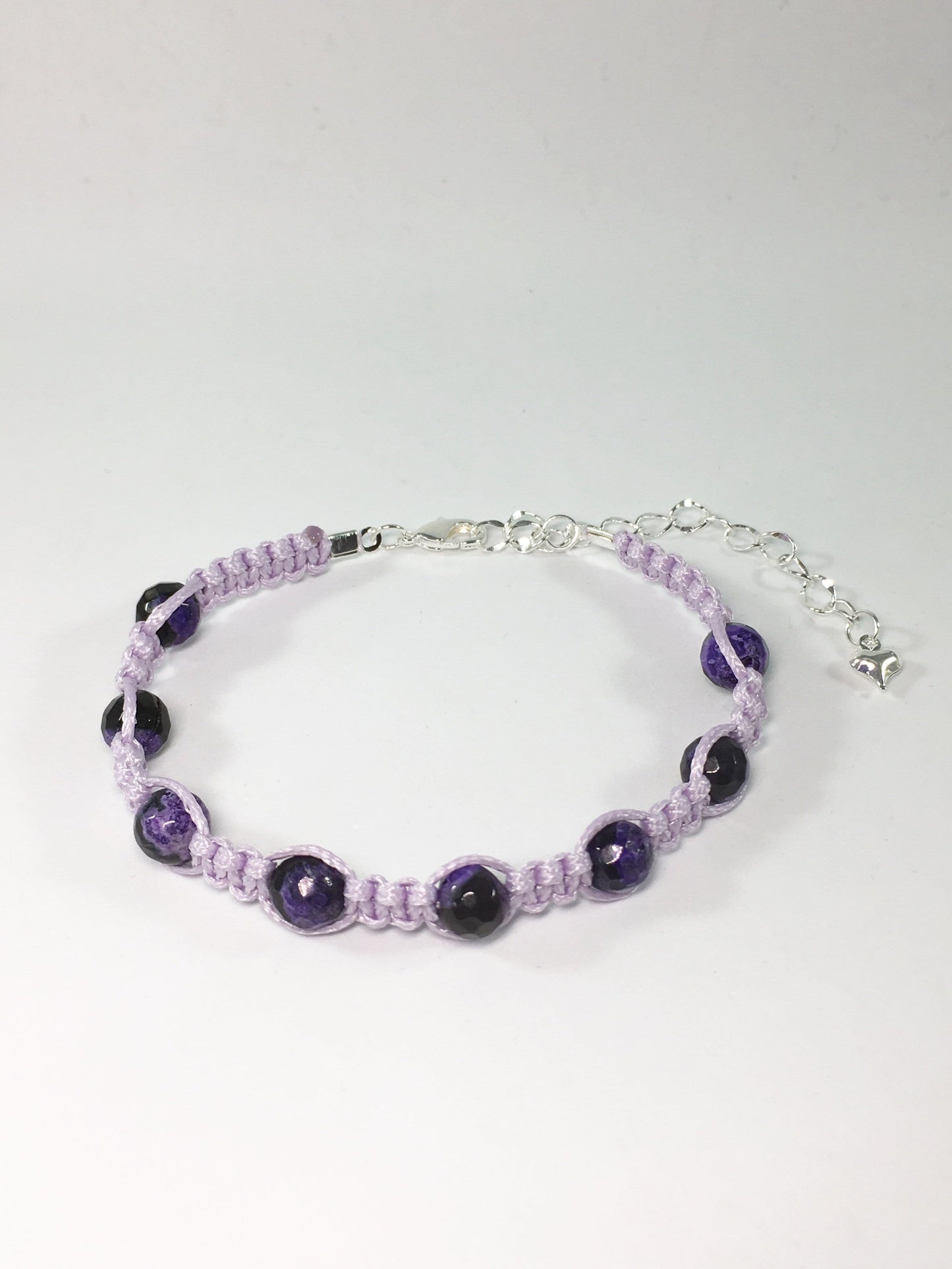 Bracelet Purple Agate Macrame Bracelet Jewelz Galore Agate Macrame Bracelet | Jewelz Galore | Handmade Jewellery Online