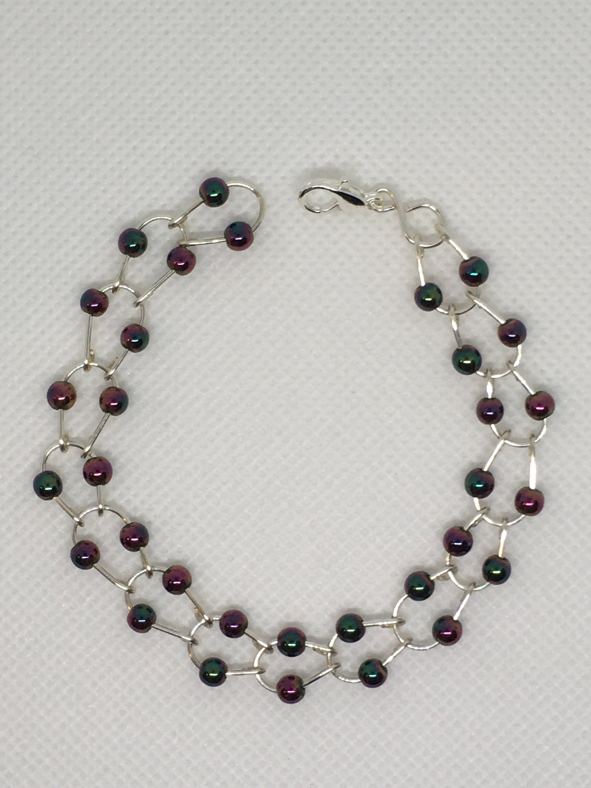 Bracelet Mermaid Pink Loops Bracelet Jewelz Galore Loops Hematite Gemstone Bracelet | Jewelz Galore | Jewellery Online