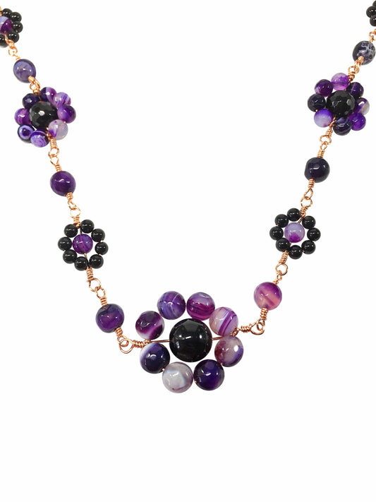 Necklace Purple Posy Necklace Jewelz Galore Purple Agate Necklace | Jewelz Galore |  Cambridge