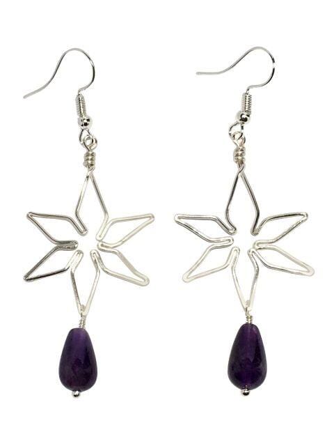 Handmade Amethyst Gemstone Earrings