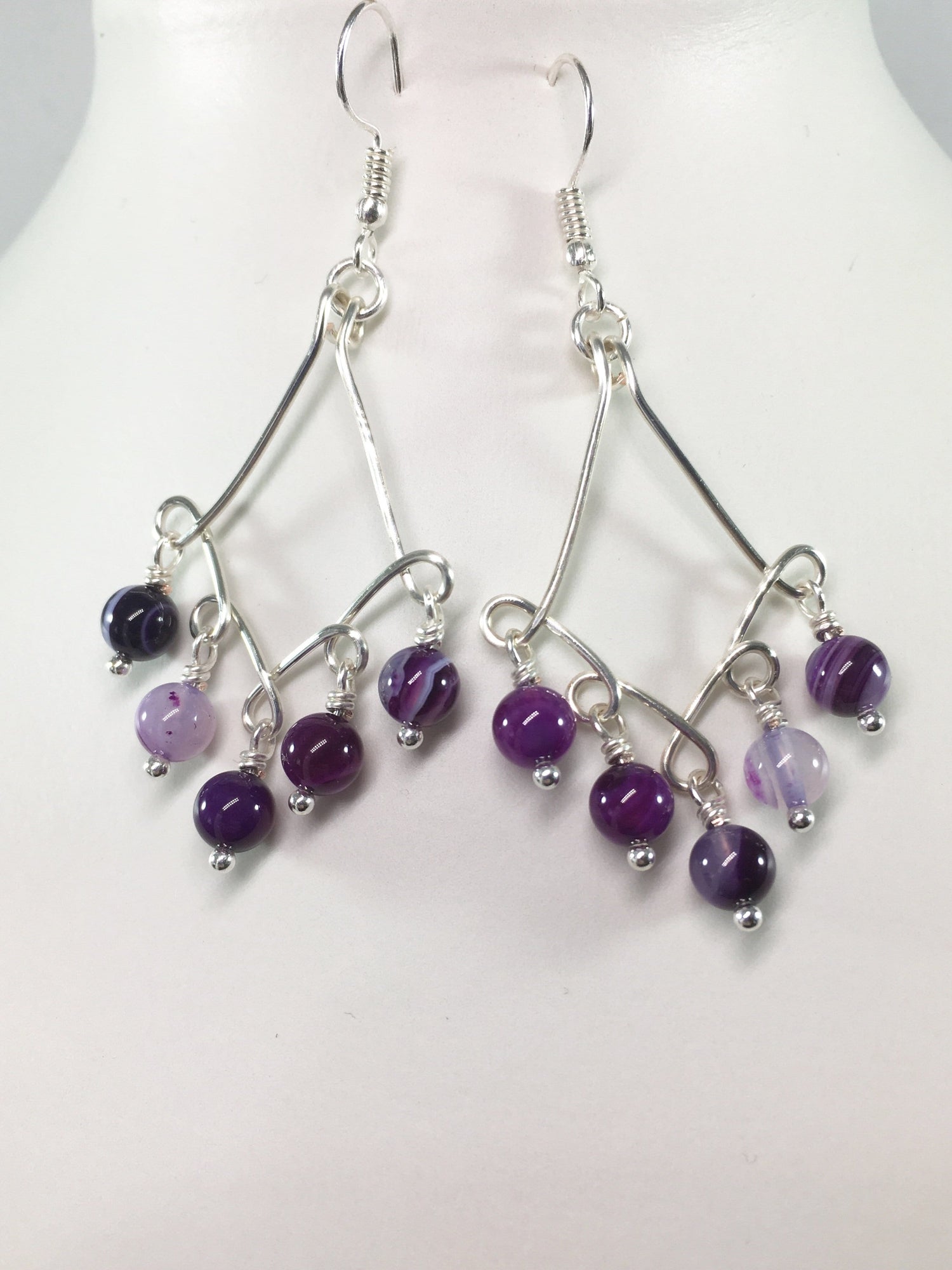 Purple Chandelier Earrings