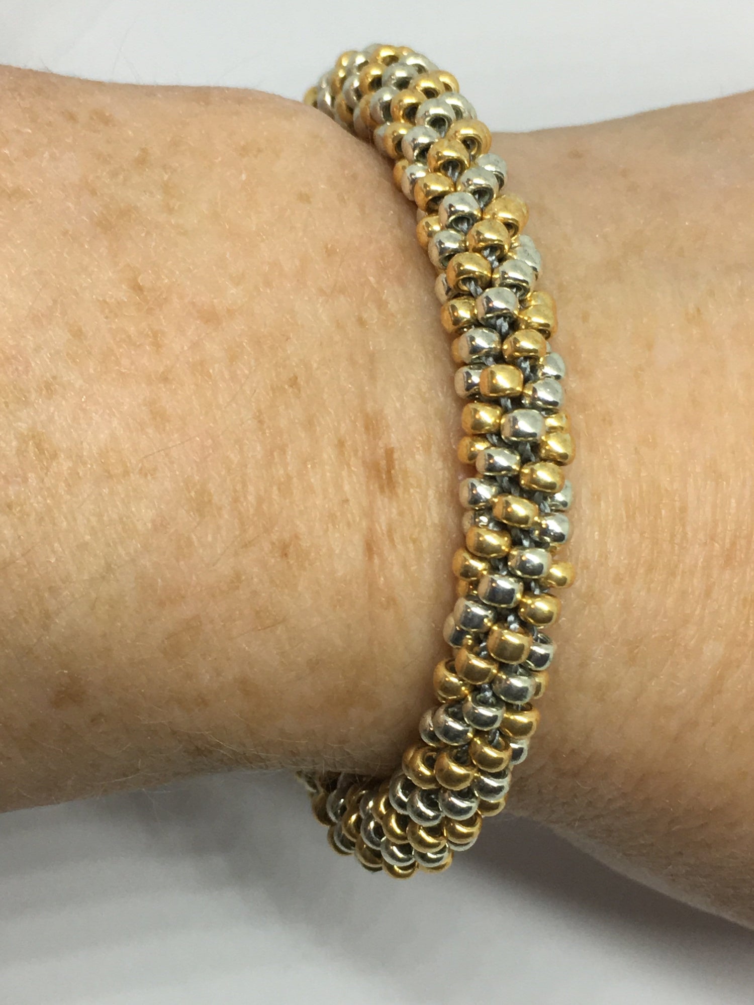 Handmade Beaded Kumihimo Bracelet