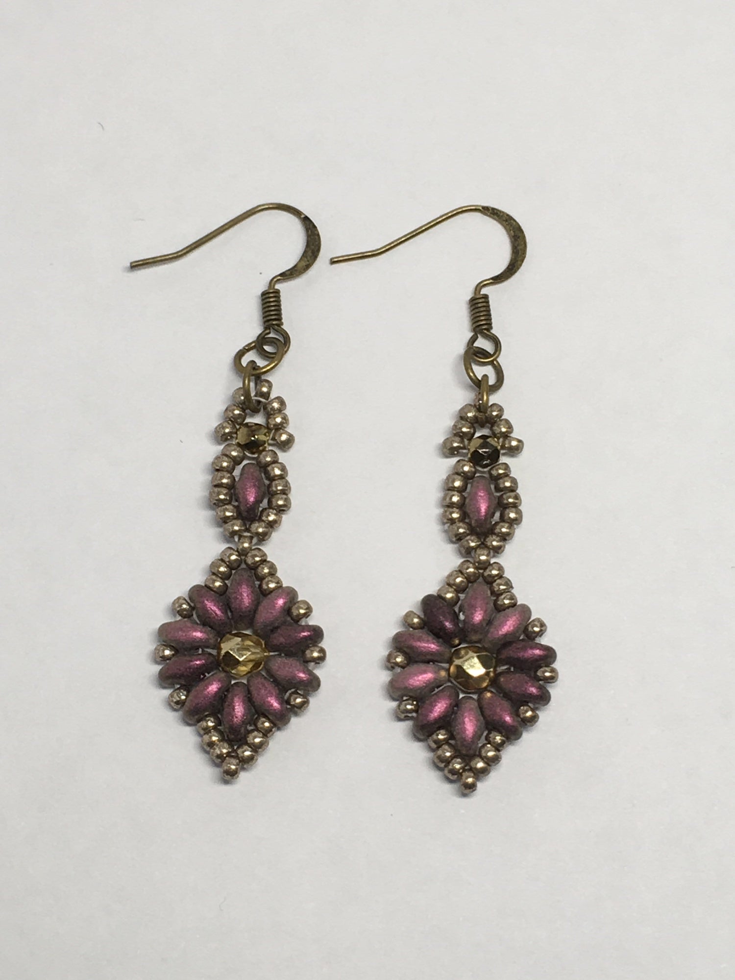 Antique Style Flower Earrings