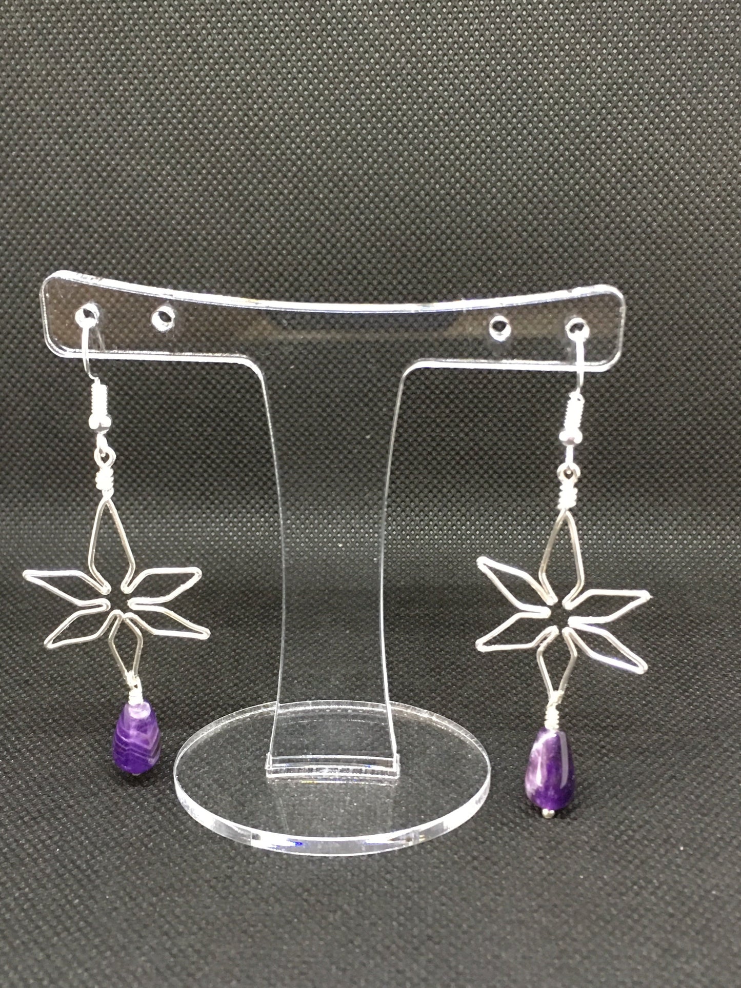 Earrings Amethyst Star Flower Earrings Jewelz Galore Amethyst Gemstone Star Earrings | Jewelz Galore | Handmade Jewellery