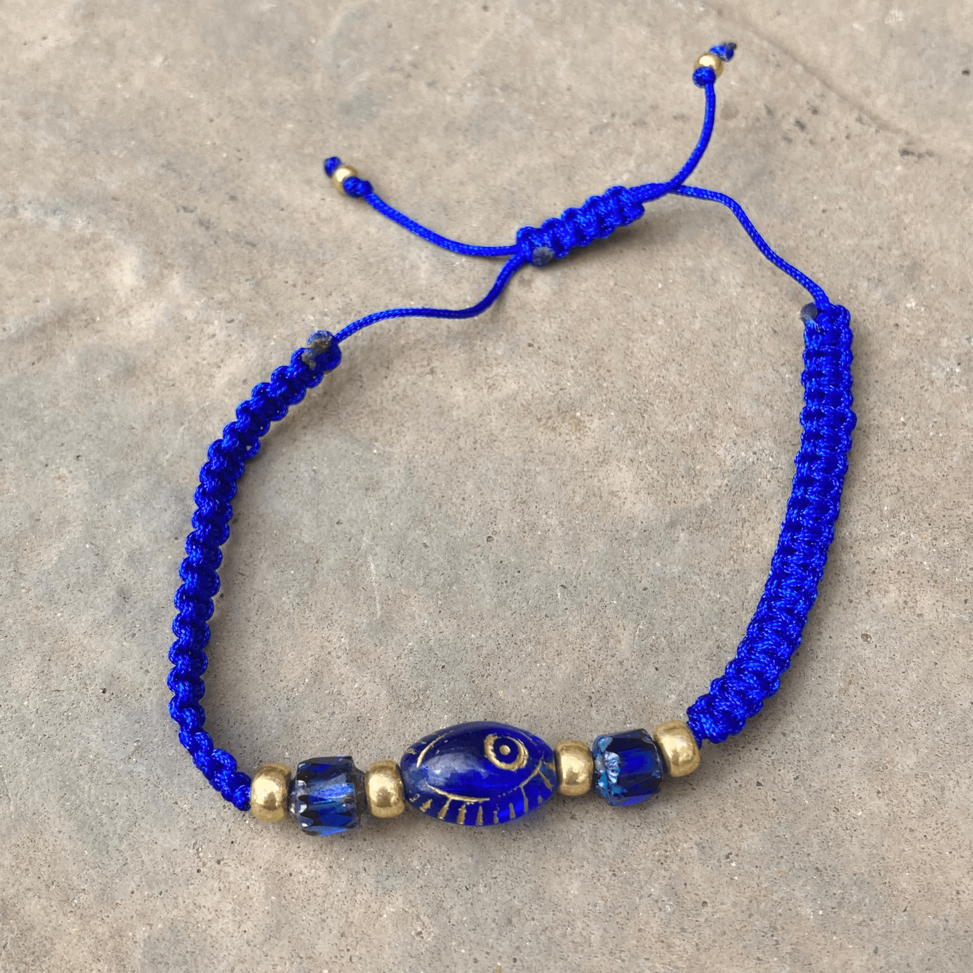 Bracelets Blue Beaded Macrame Bracelet Jewelz Galore Handmade Beaded Macrame Bracelet | Jewelz Galore | Jewellery Online