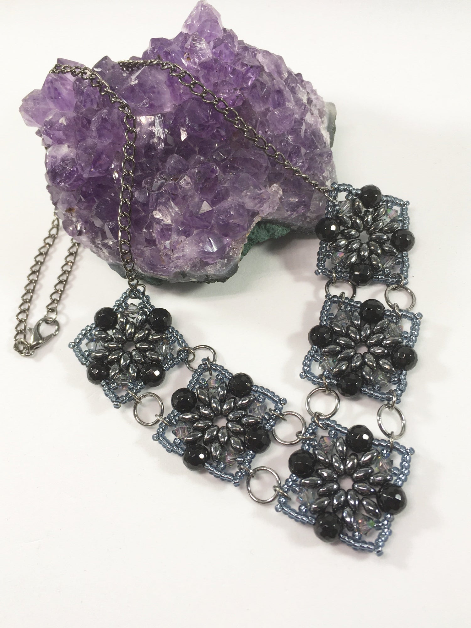Black Agate Gemstone Necklace