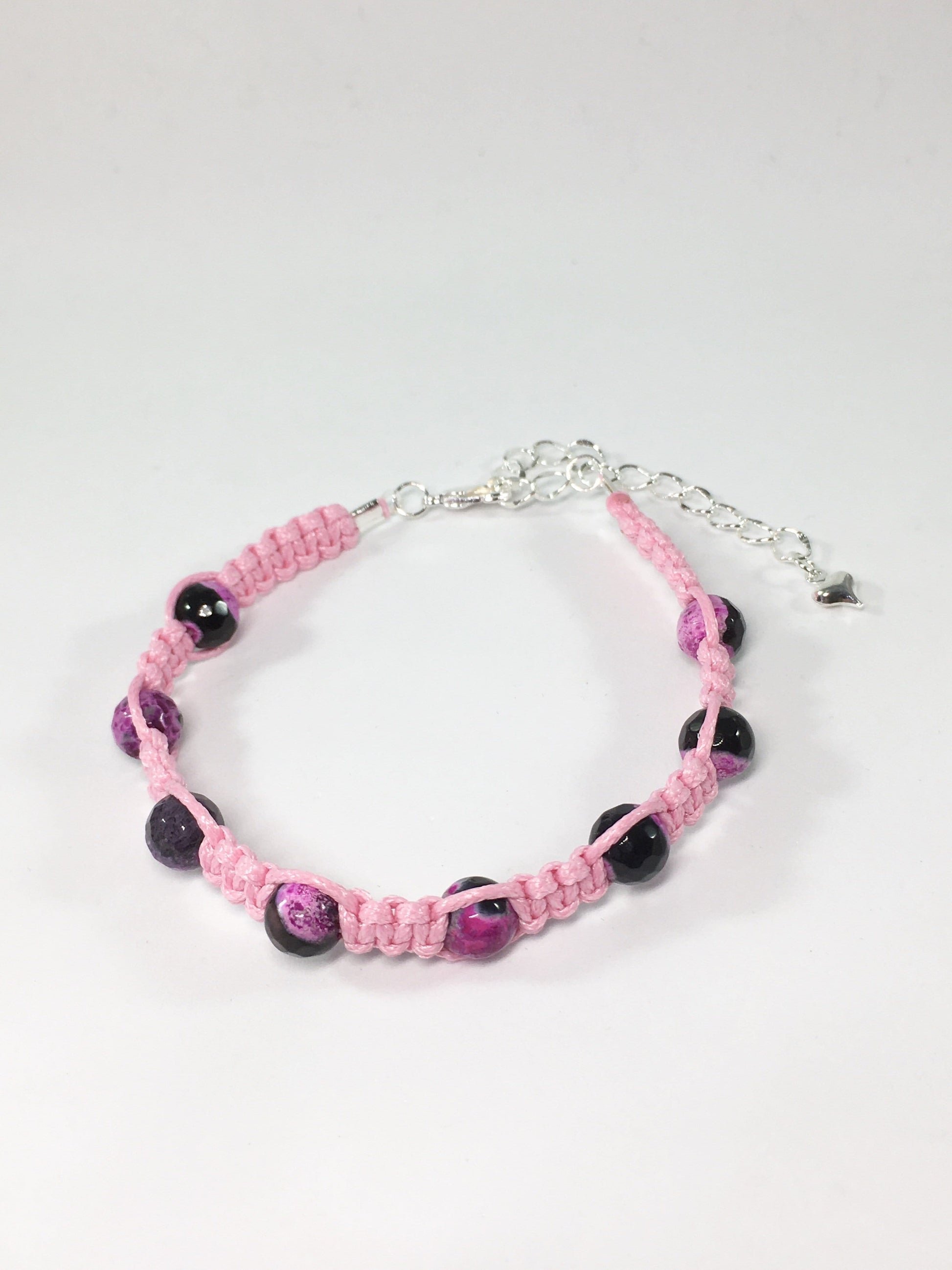 Bracelet Pink Agate Macrame Bracelet Jewelz Galore Agate Macrame Bracelet | Jewelz Galore | Handmade Jewellery Online