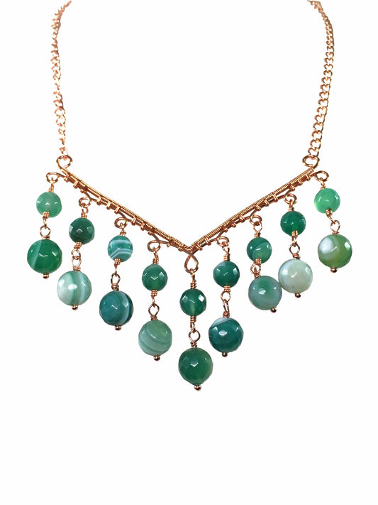 Necklace Agate Chandelier Necklace Jewelz Galore Agate Chandelier Gemstone Necklace | Jewelz Galore | Jewellery 