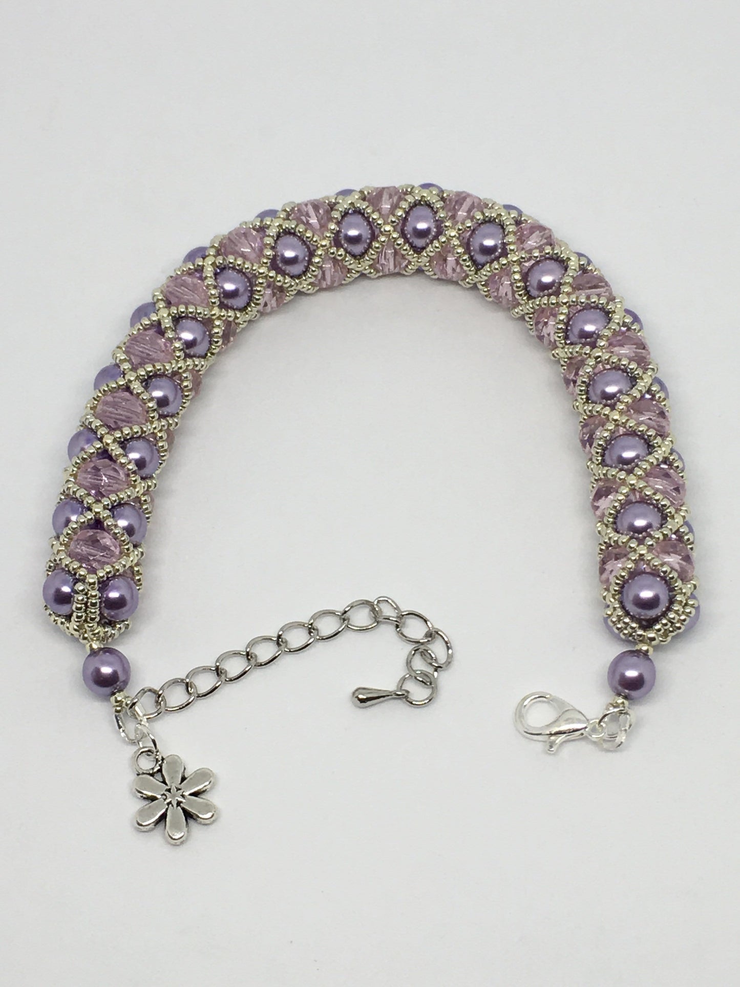 Bracelet Lilac Netted Pearl Bracelet Jewelz Galore Netted Pearl Bracelet | Jewelz Galore | Handmade Jewellery Online