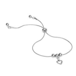 Bracelet Steel Heart Bracelet Jewelz Galore Adjustable Steel Heart Bracelet | Jewelz Galore | Jewellery Online