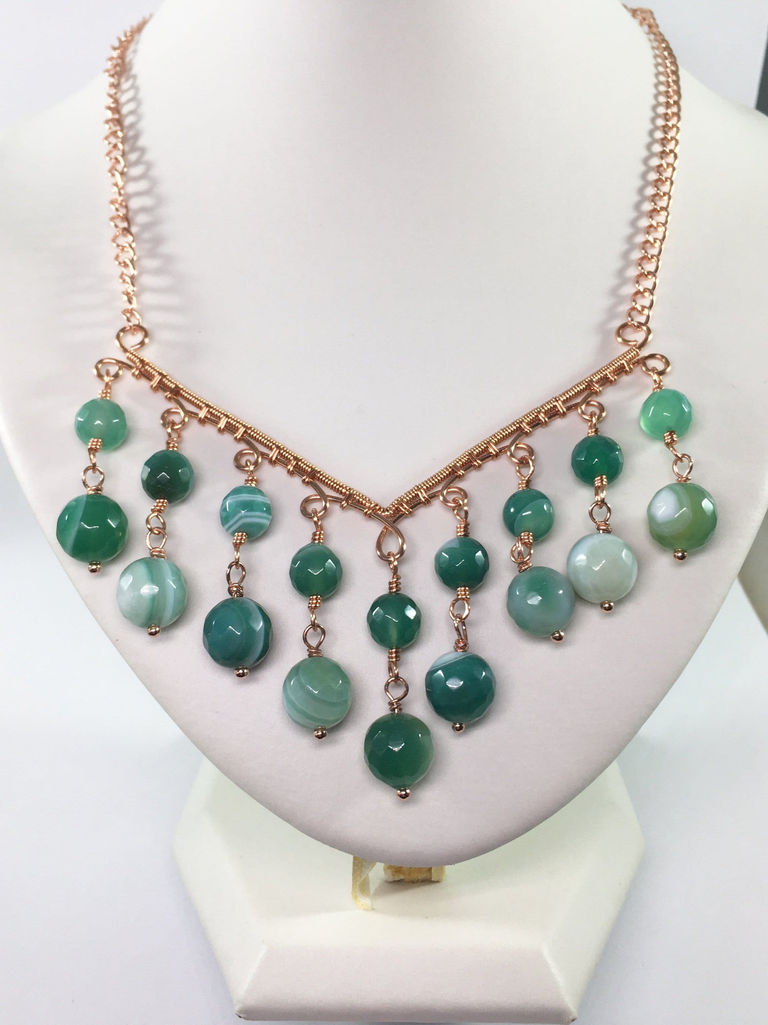 Agate Chandelier Gemstone Necklace