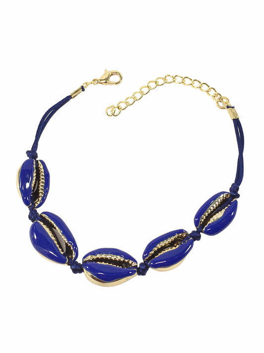 Bracelet Blue Cowrie Shell Bracelet Jewelz Galore Blue Cowrie Shell Bracelet | Jewelz Galore | Jewellery
