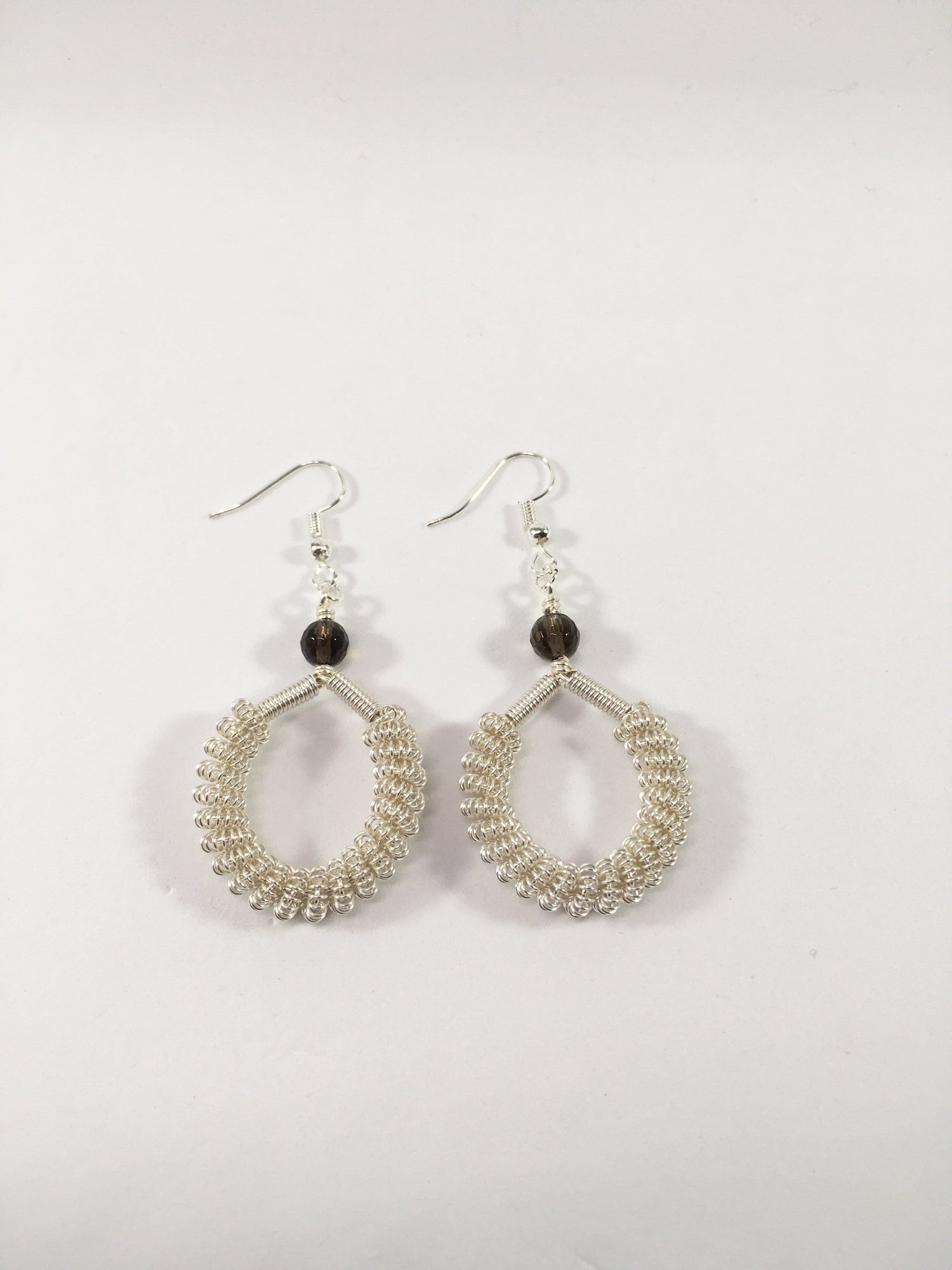 Smokey Quartz Coiled Earrings