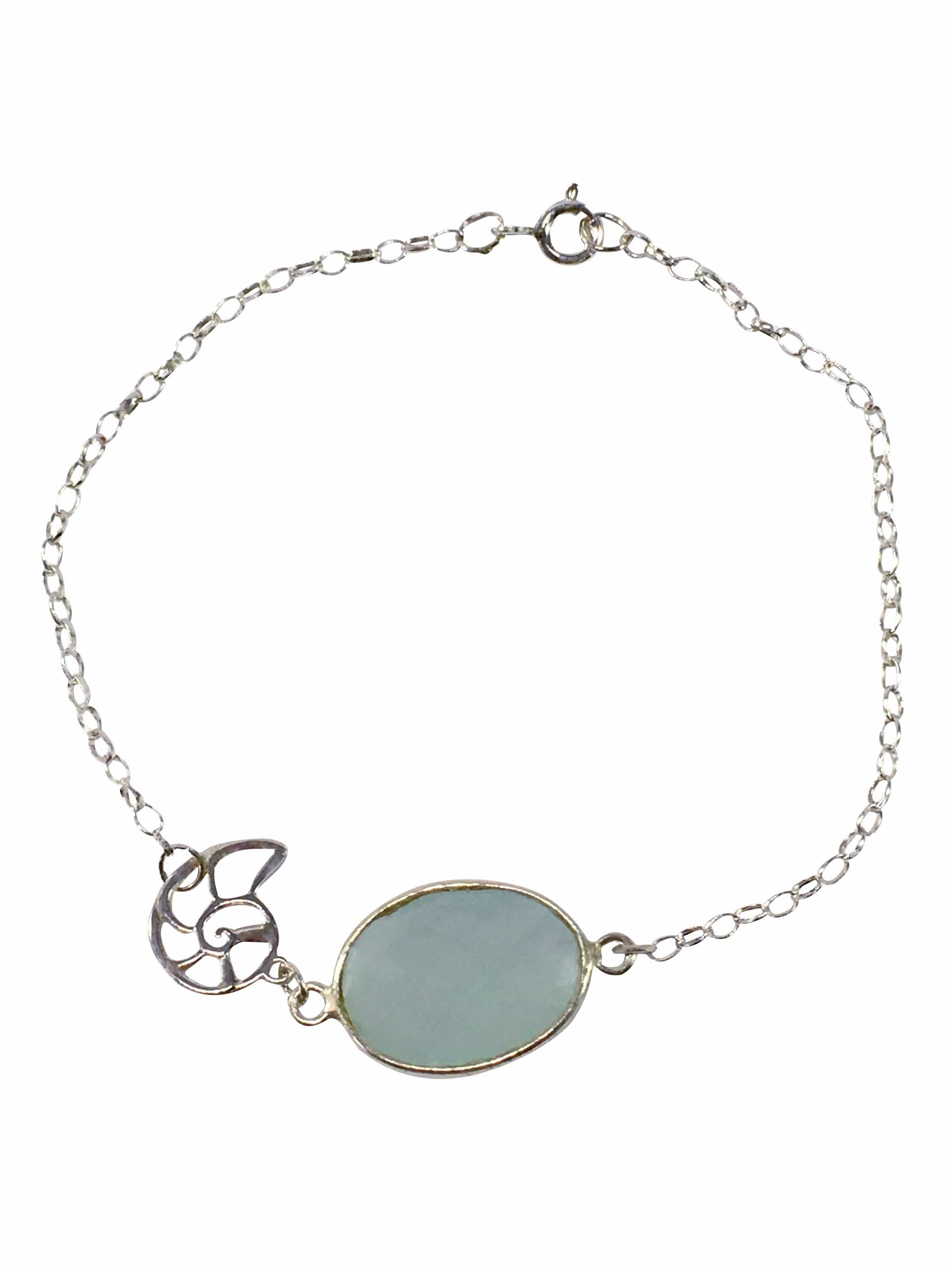Sterling Silver And chalcedony Bracelet