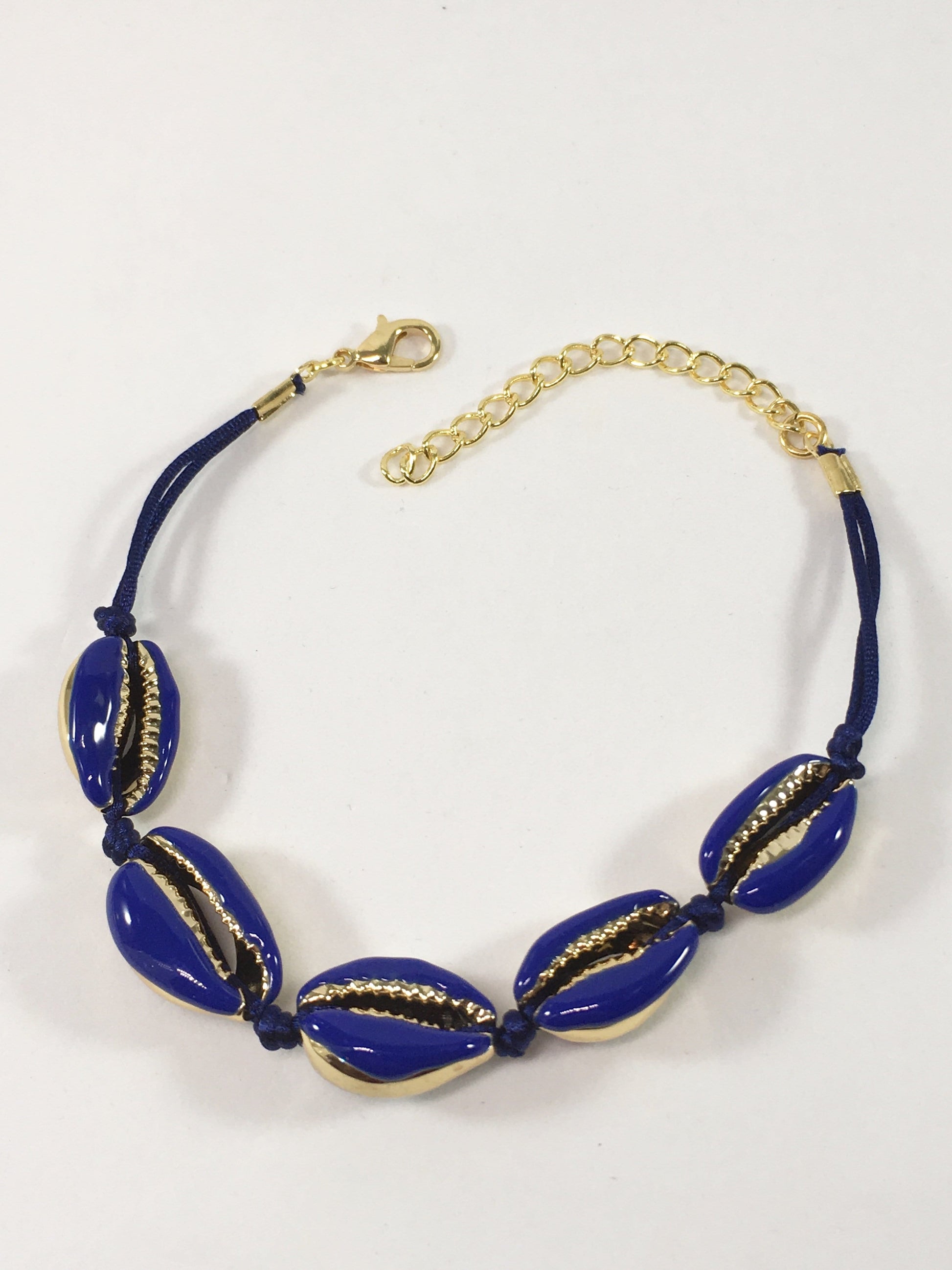 Bracelet Blue Cowrie Shell Bracelet Jewelz Galore Blue Cowrie Shell Bracelet | Jewelz Galore | Jewellery