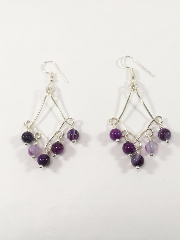 Purple Chandelier Earrings