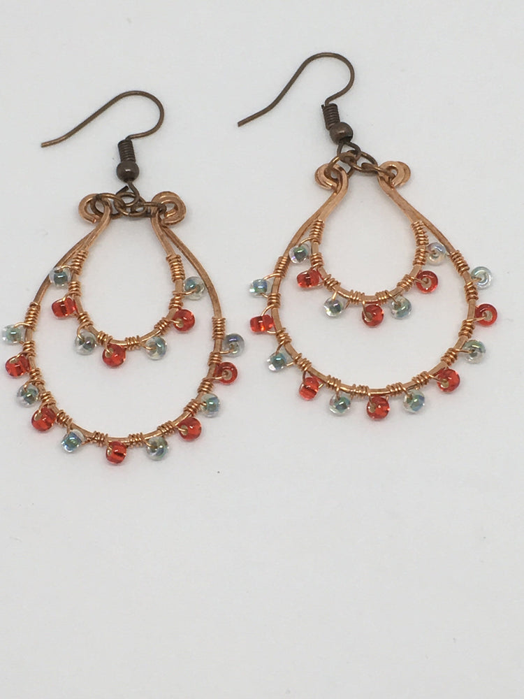 Copper Bollywood Style Earrings