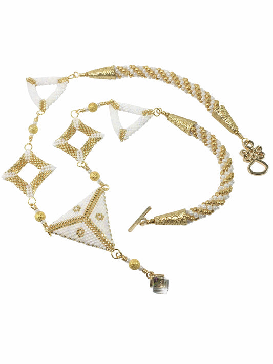 Necklace Gold Shapes Necklace Jewelz Galore Gold Beaded Shapes Necklace | Jewelz Galore | Jewellery In Cambridge