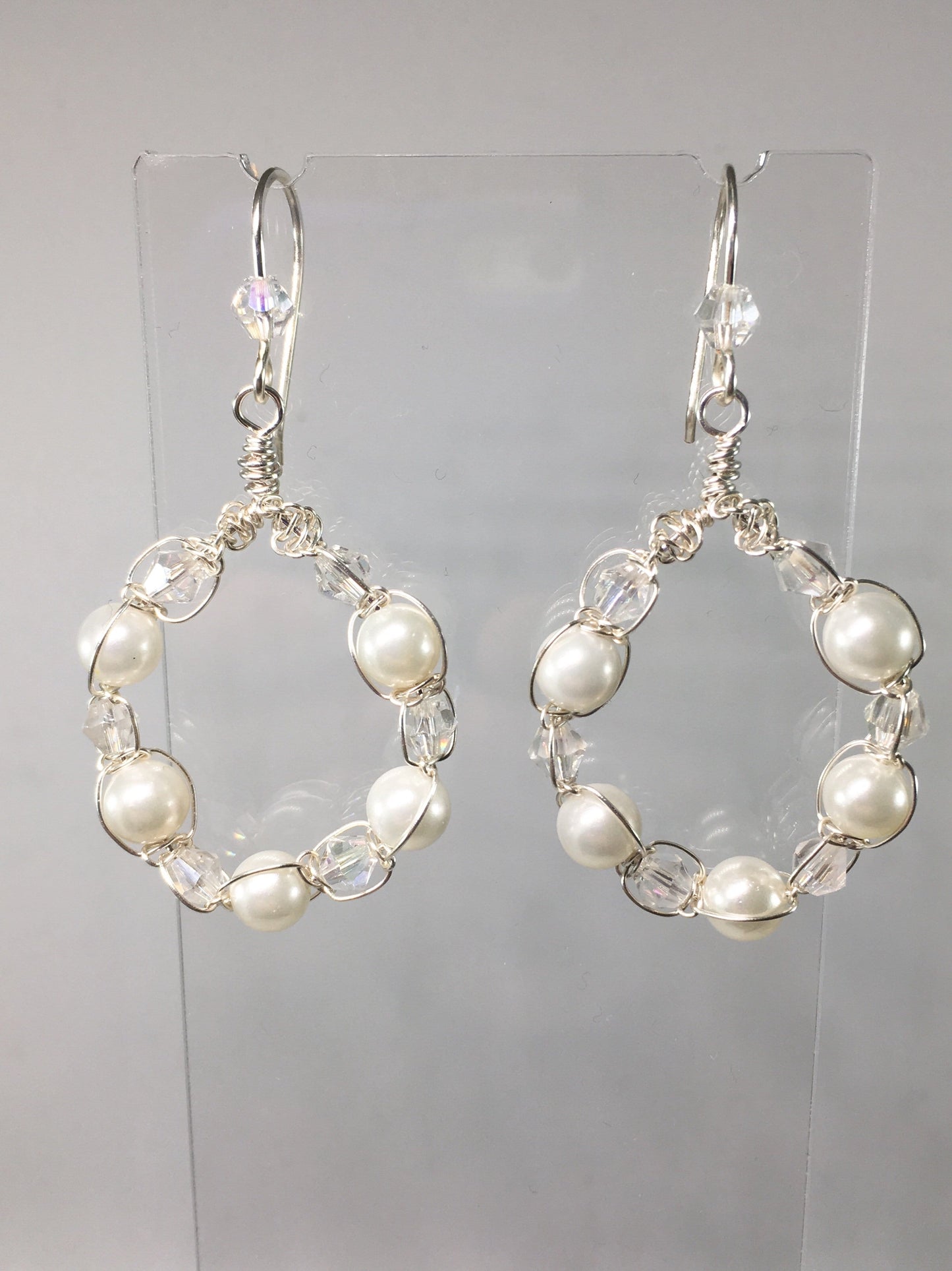 Earrings Shell Pearl Hoop Earrings Jewelz Galore