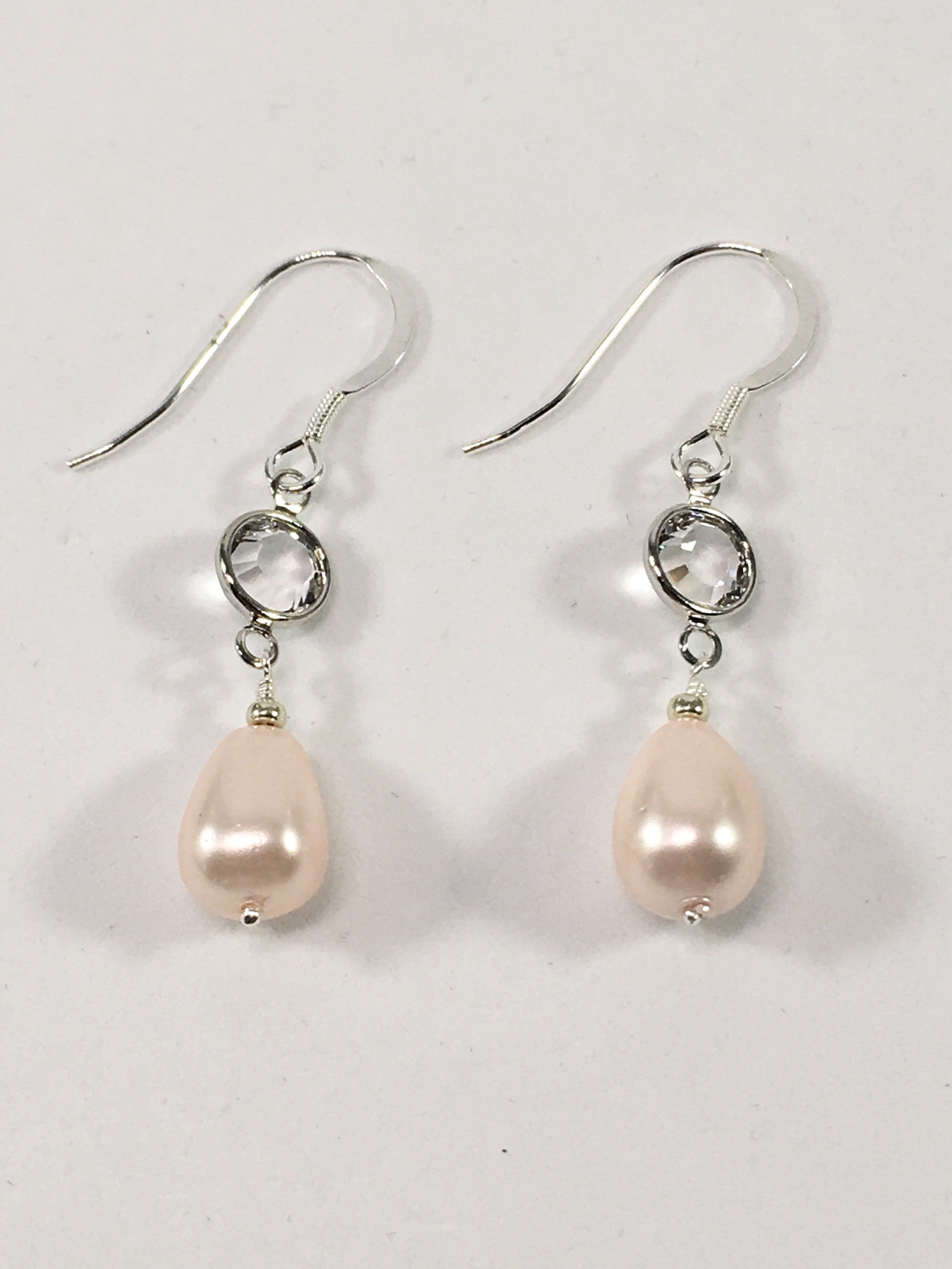 Earrings Pink Sterling Silver Pearl Drop Earrings Jewelz Galore Sterling Silver Bridal Earrings | Jewelz Galore | Jewellery Cambridge