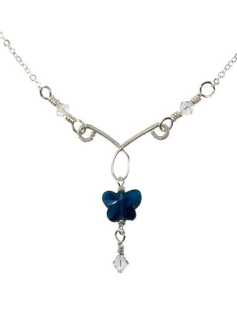 Necklace Butterfly Crystal Necklace Jewelz Galore Butterfly Crystal Necklace | Jewelz Galore | Handmade Jewellery Online