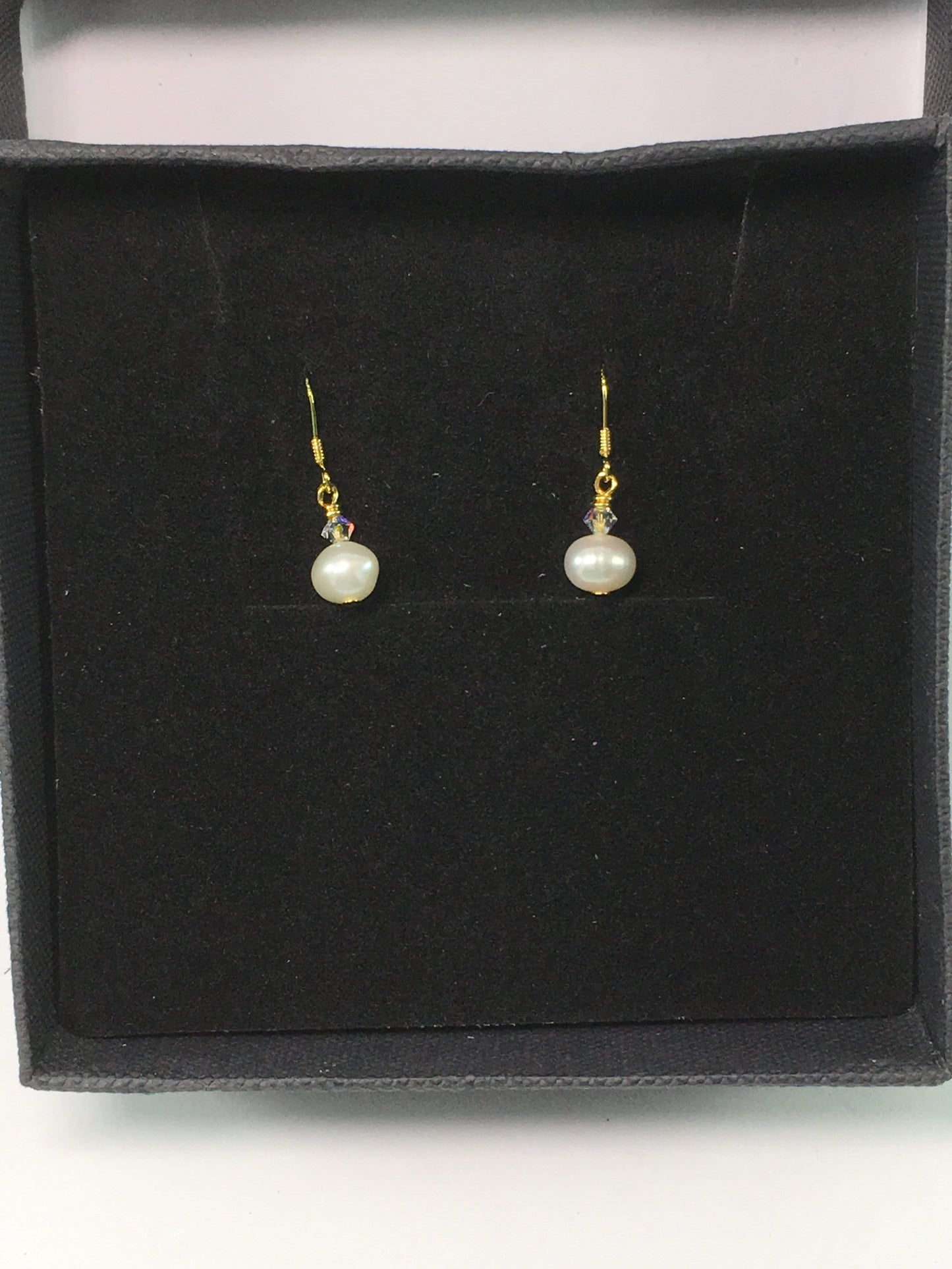 Freshwater Pearl And Swarovski Sterling Silver Bridal Earrings