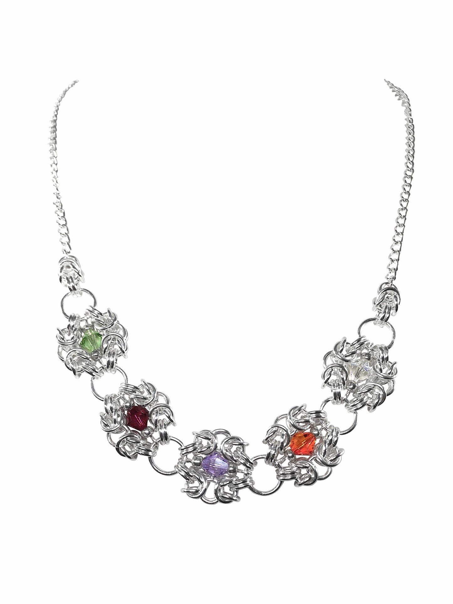 Swarovski Crystal Elements Romonov Chainmaille Necklace