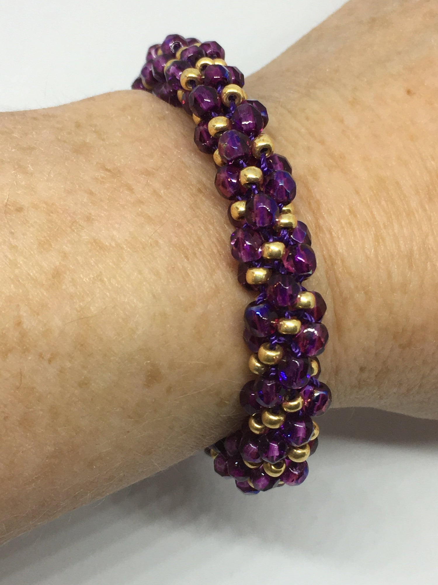 Handmade Beaded Kumihimo Bracelet